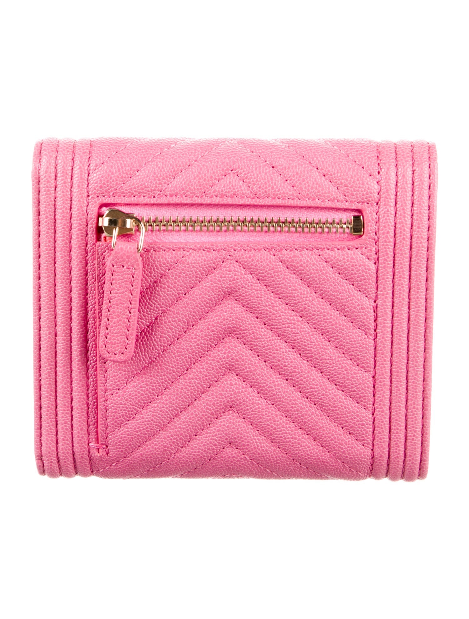 Chanel 2020 Interlocking CC Logo Compact Wallet