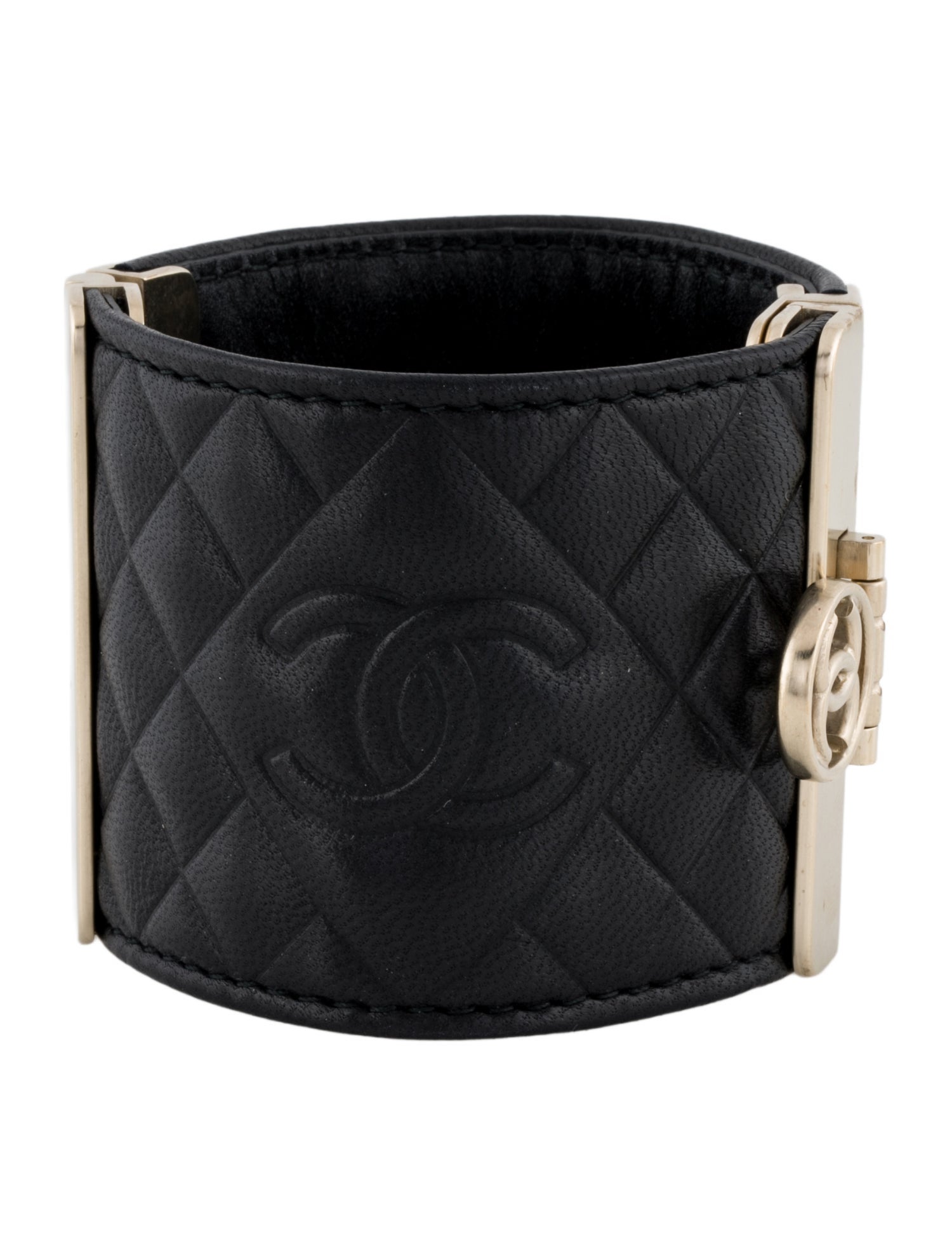Chanel Leather CC Wrap Bracelet