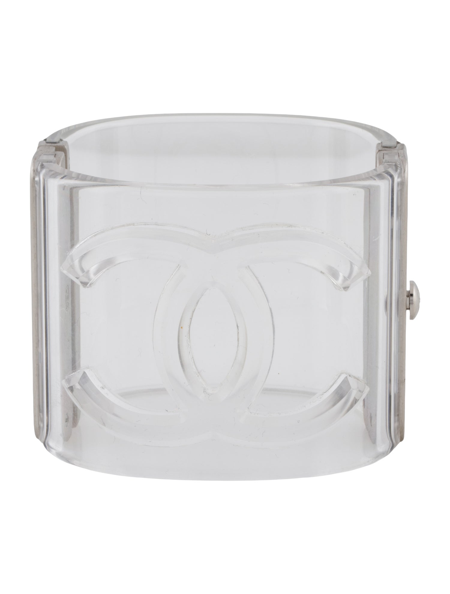 Chanel Resin CC Hinged Bangle