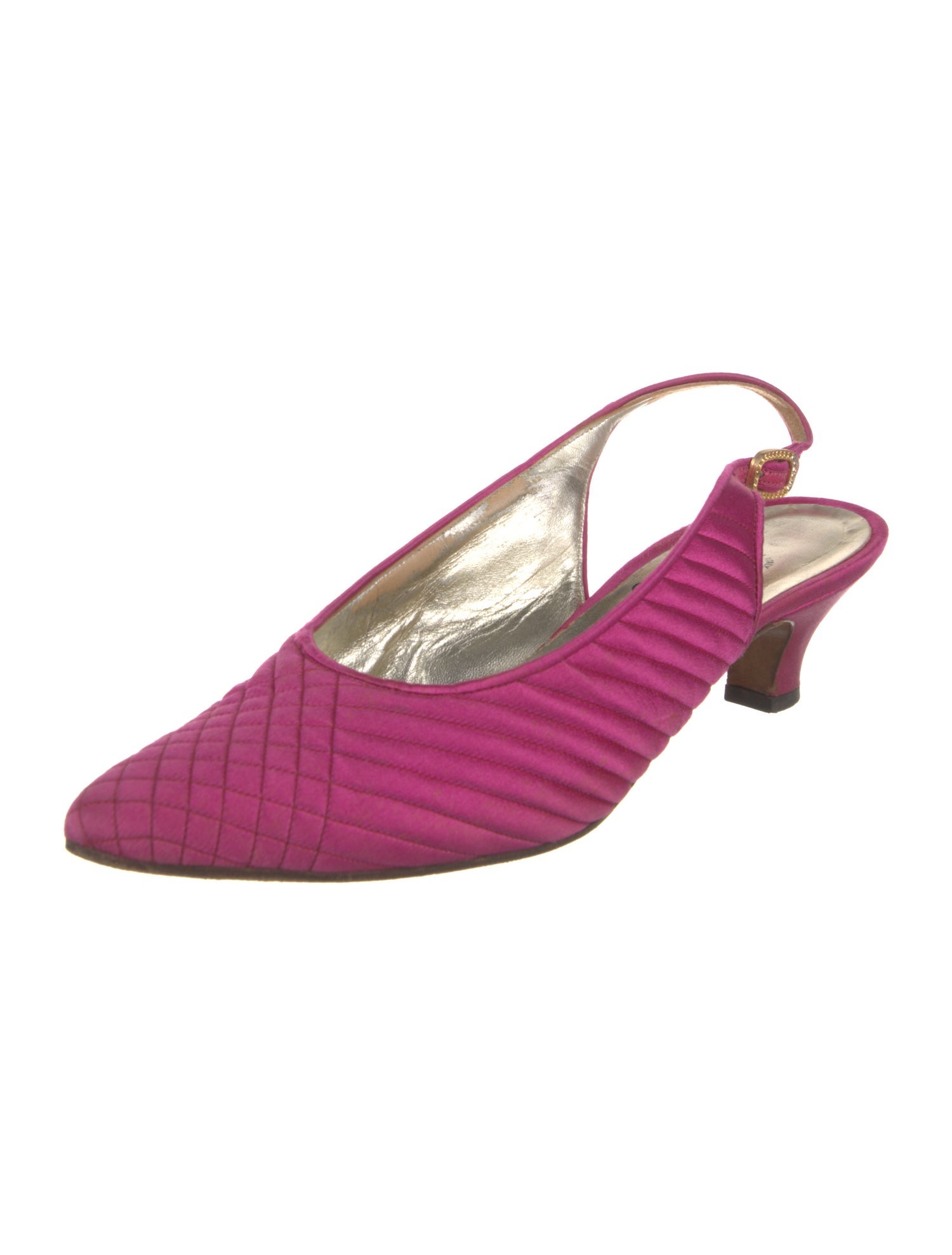 Chanel 2004 Interlocking CC Logo Slingback Pumps