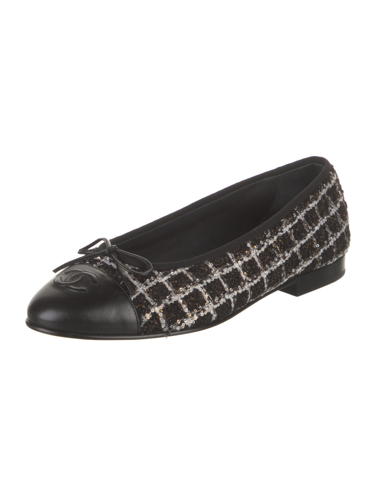 Chanel 2024 Interlocking CC Logo Ballet Flats