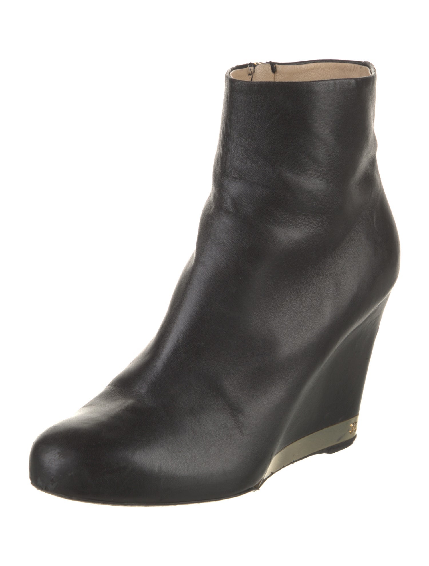 Chanel 2015 Interlocking CC Logo Boots