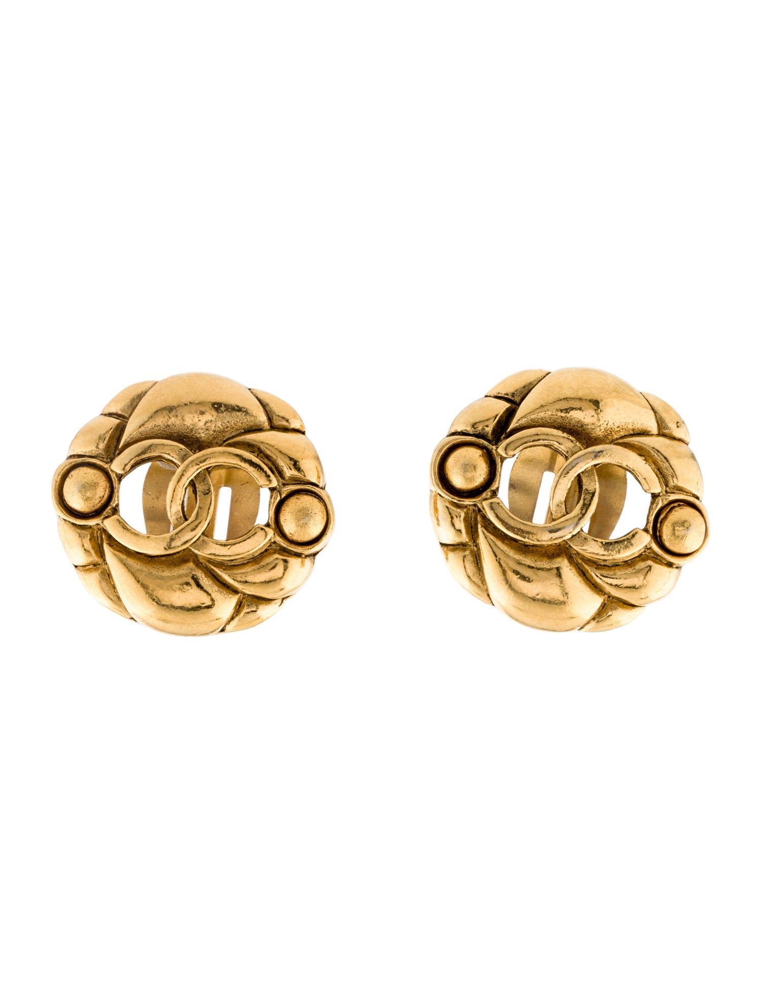 Chanel Vintage CC Clip-On Earrings