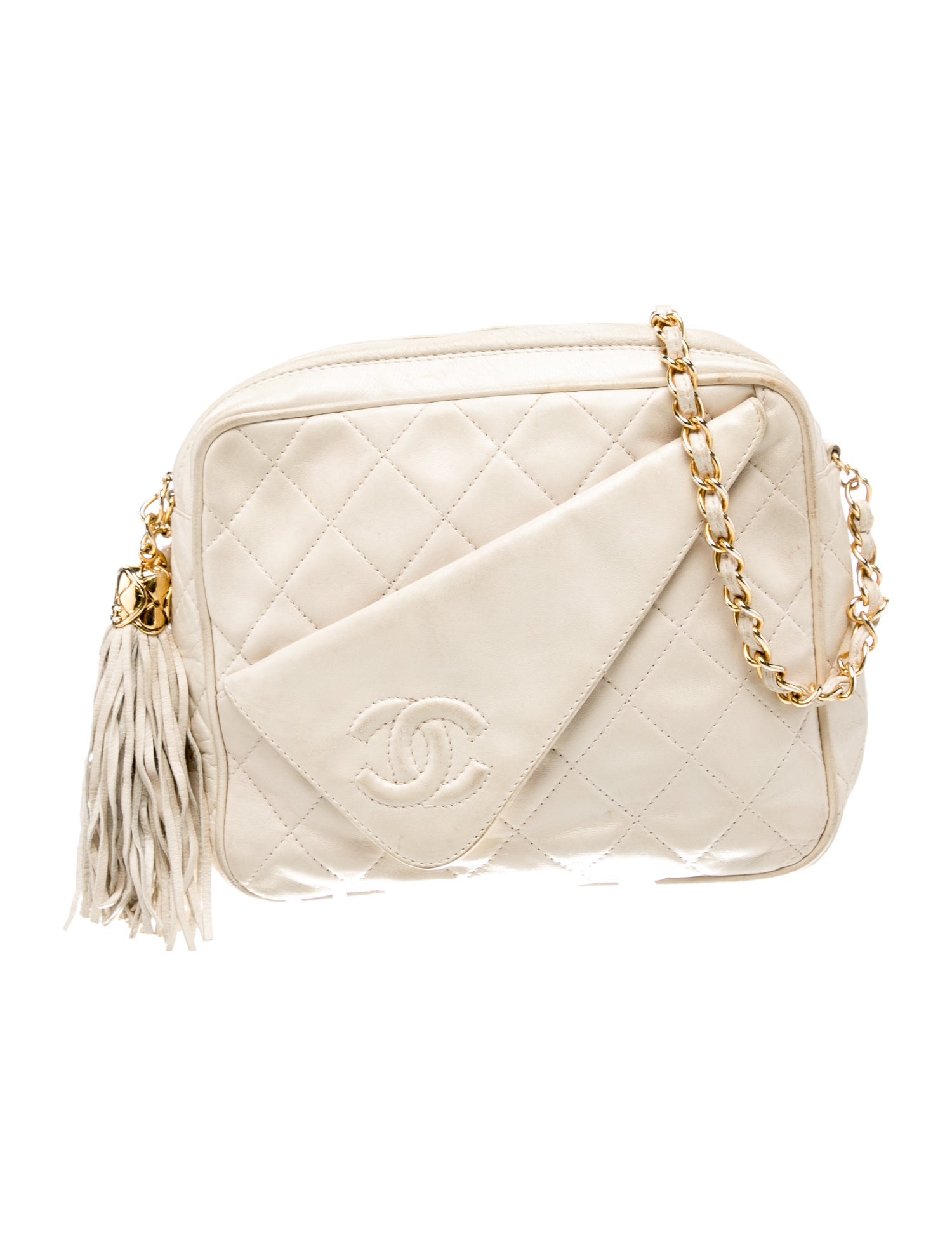 Chanel Quilted Camera Tassel Bag