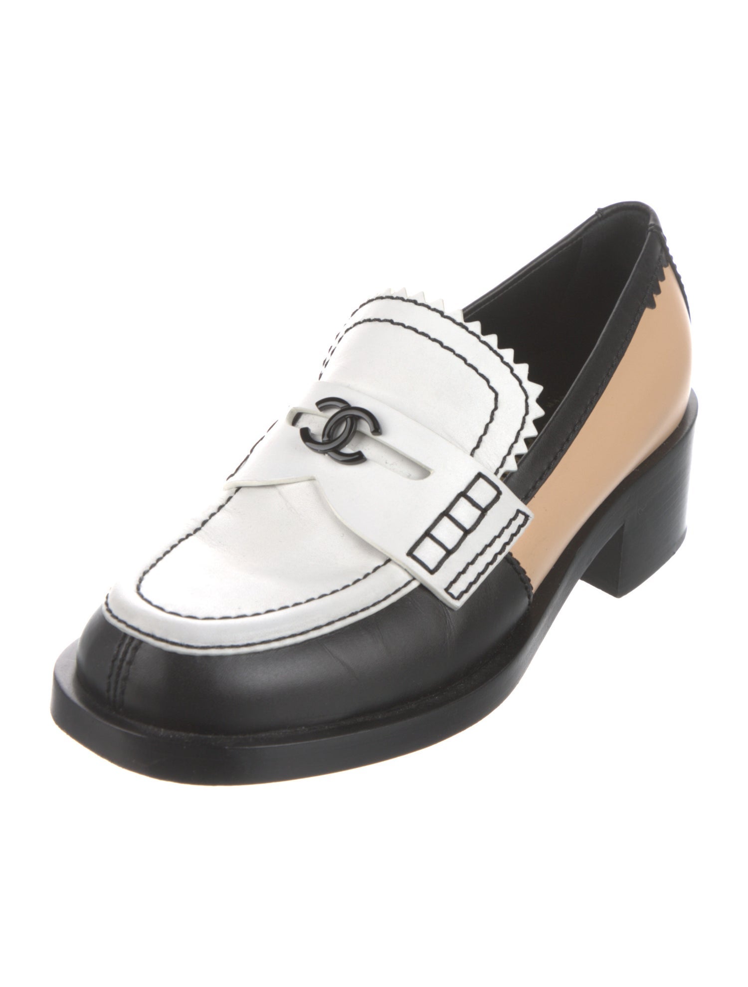 Chanel 2023 Interlocking CC Logo Loafers