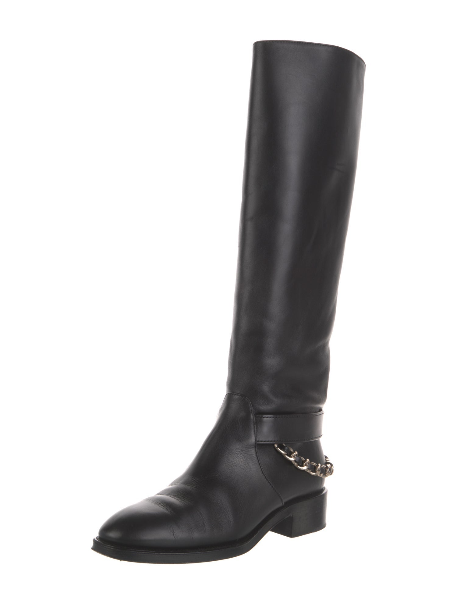 Chanel 2022 Interlocking CC Logo Riding Boots