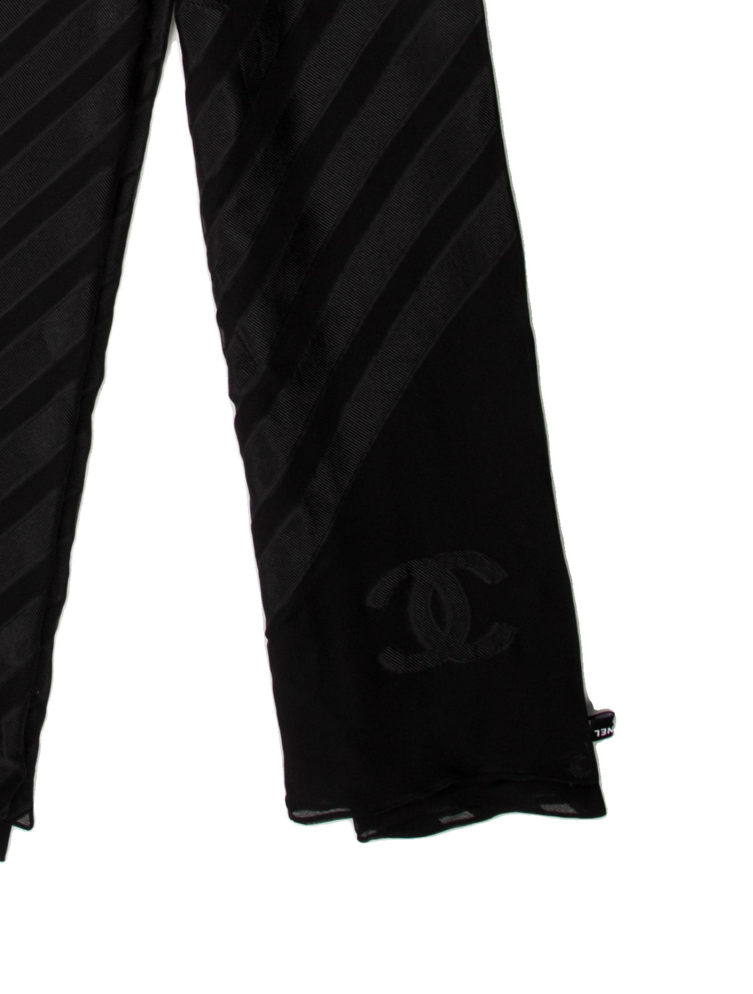 Chanel Silk Interlocking CC Logo Scarf