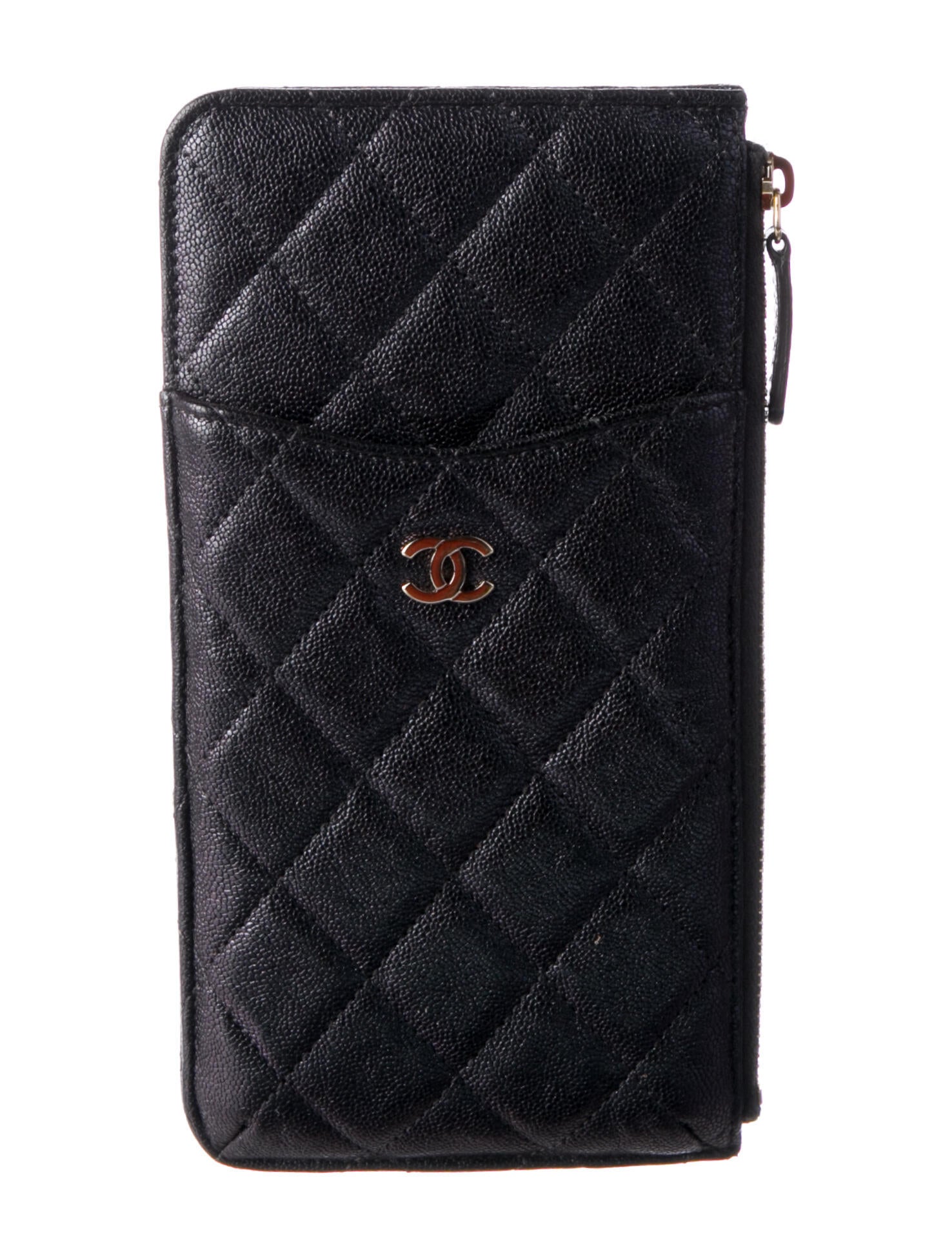 Chanel 2019 Interlocking CC Logo Trifold Wallet