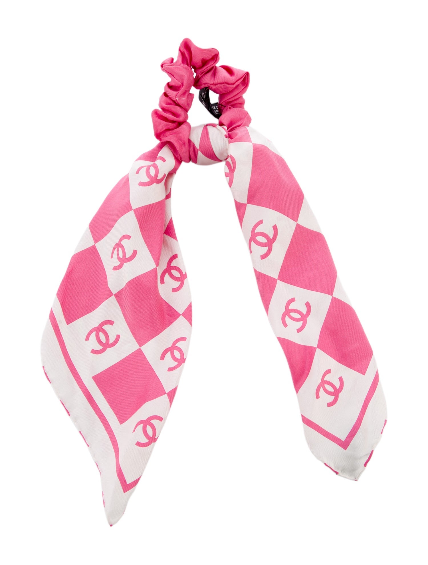 Chanel 2023 CC Silk Bow Scrunchie