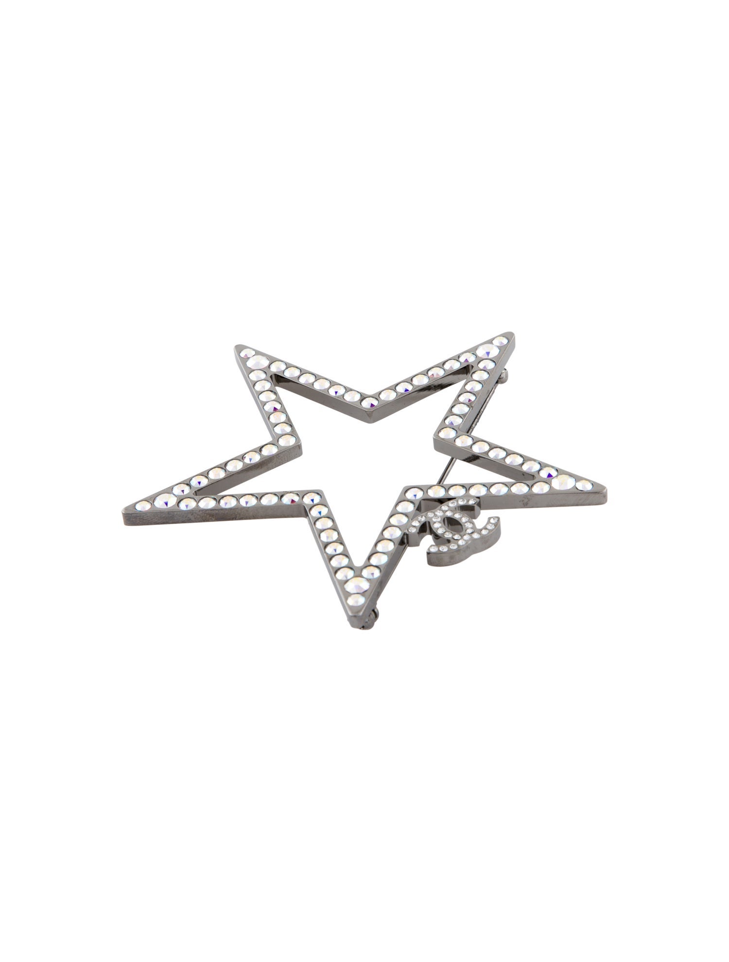 Chanel Strass CC Star Brooch