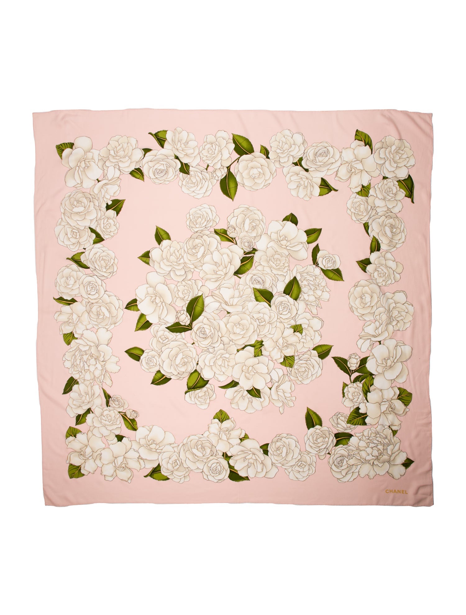 Chanel Camellia Accent Scarf