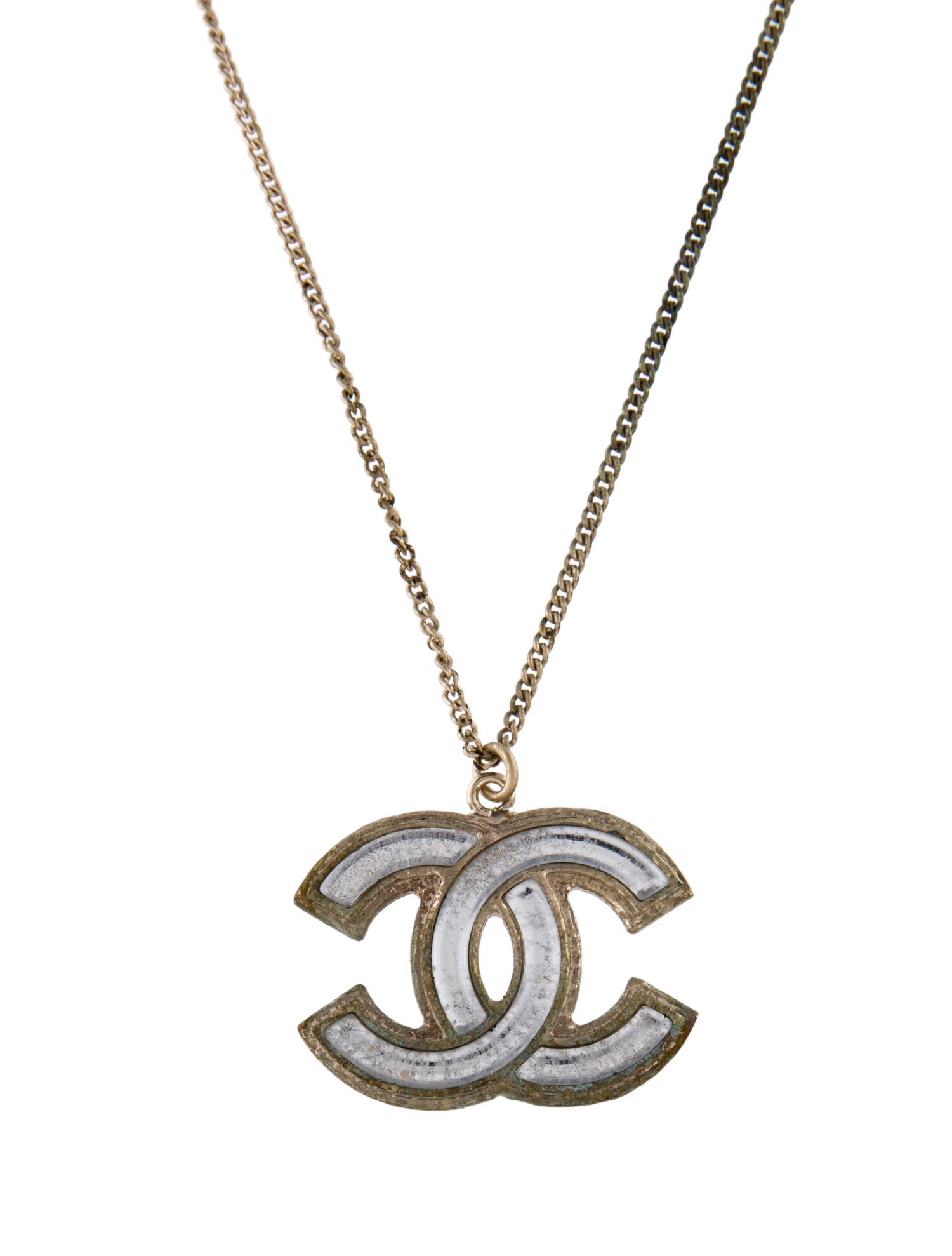 Chanel Resin CC Pendant Necklace