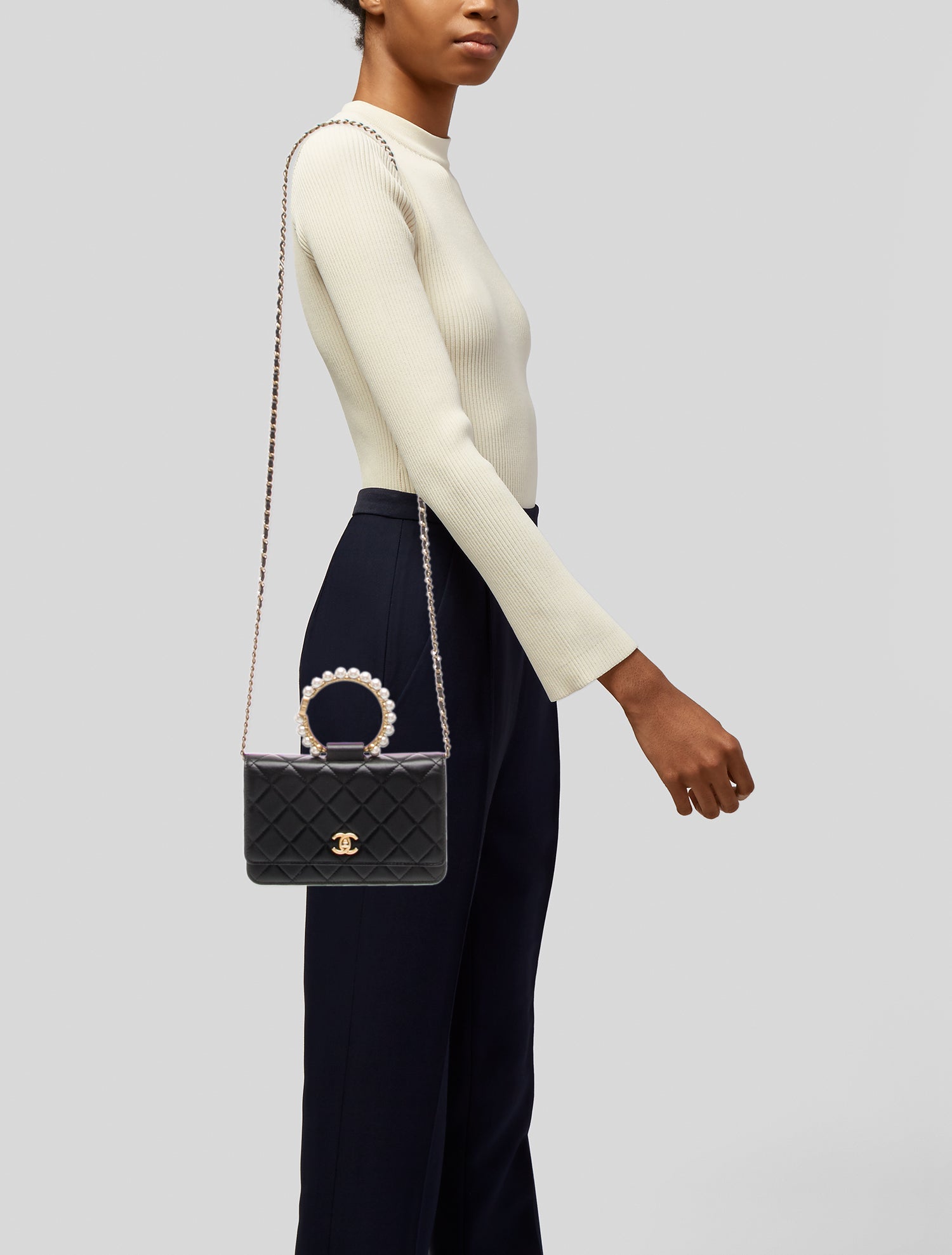 Chanel Pearl Crown Wallet On Chain