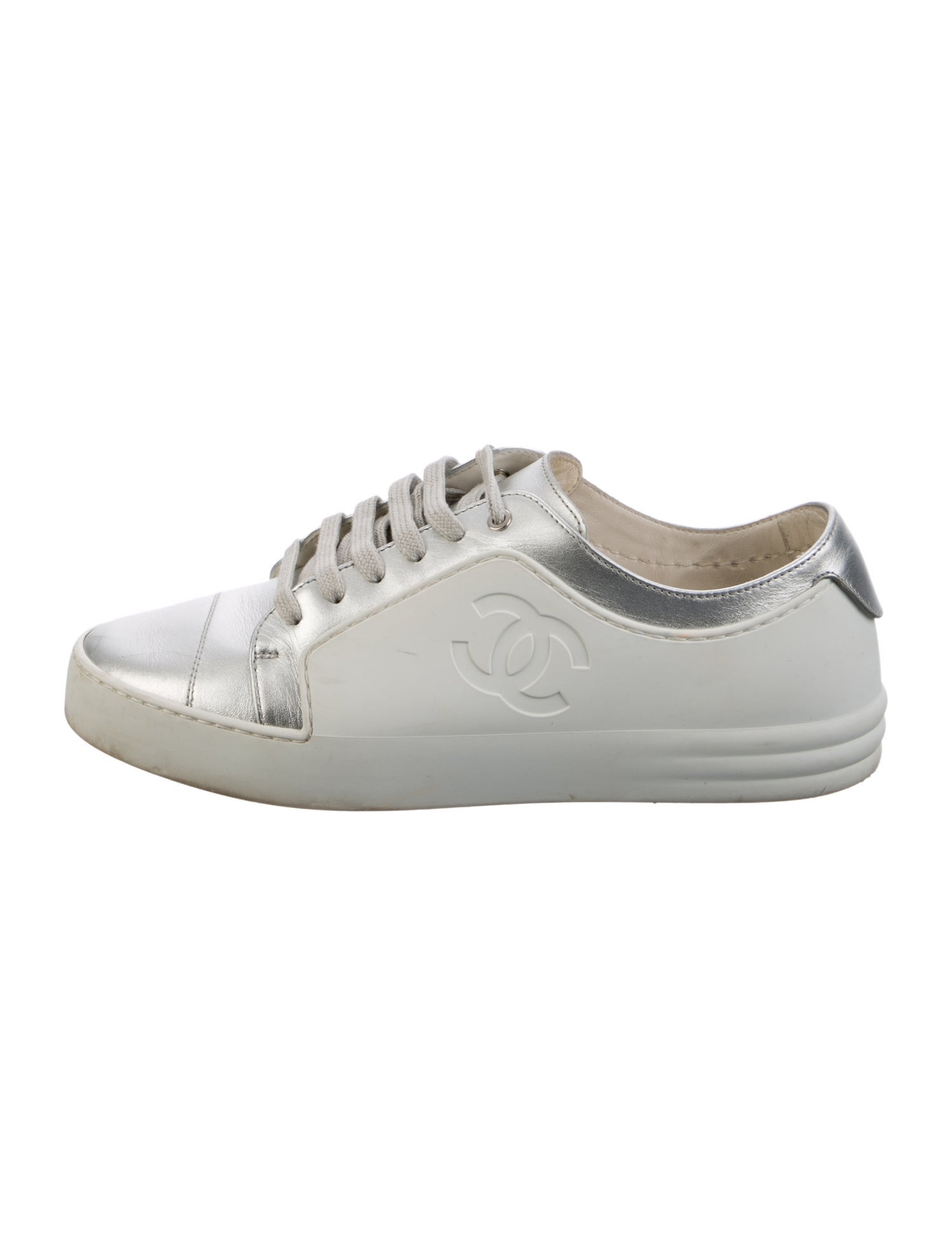 Chanel Interlocking CC Logo Rubber Sneakers