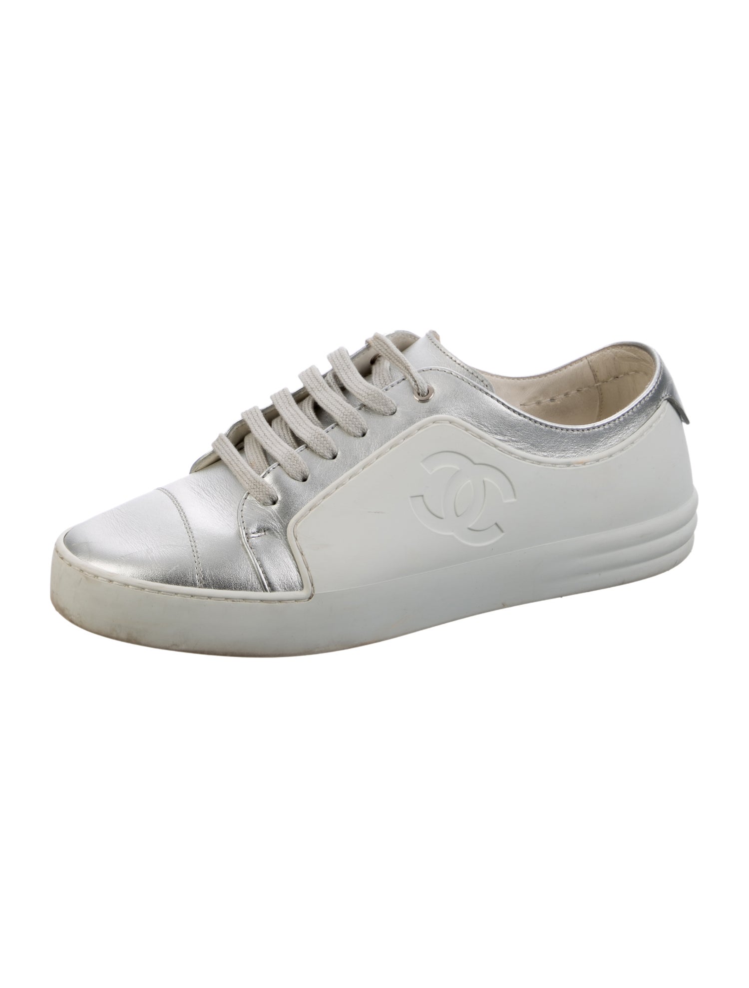 Chanel Interlocking CC Logo Rubber Sneakers