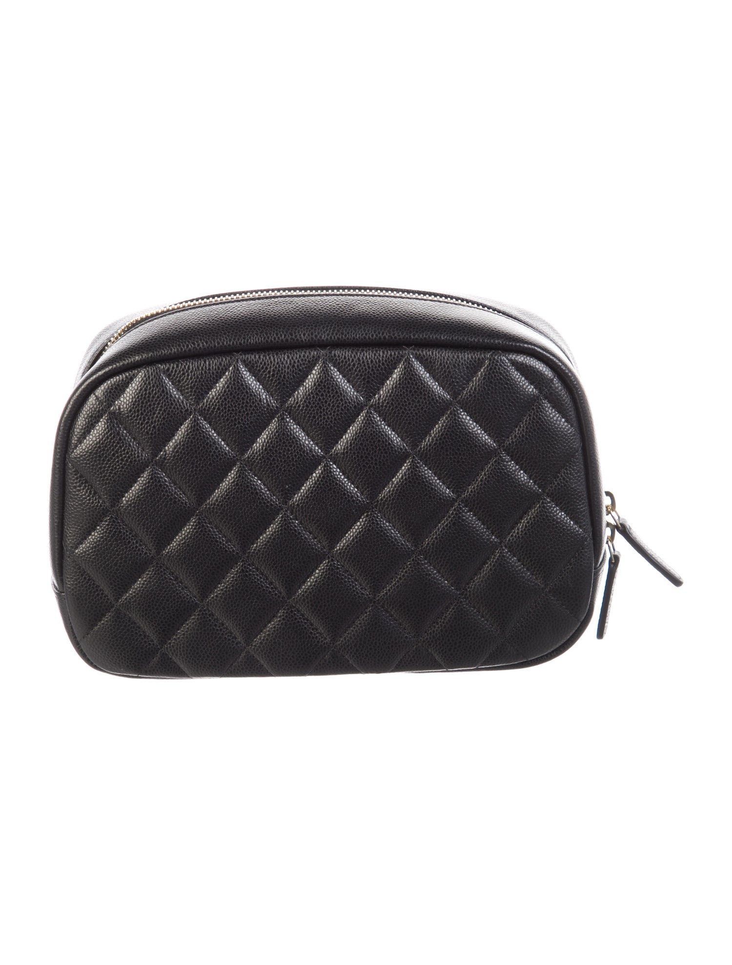 Chanel 2025 Quilted Caviar Medium Classic Cosmetic Case