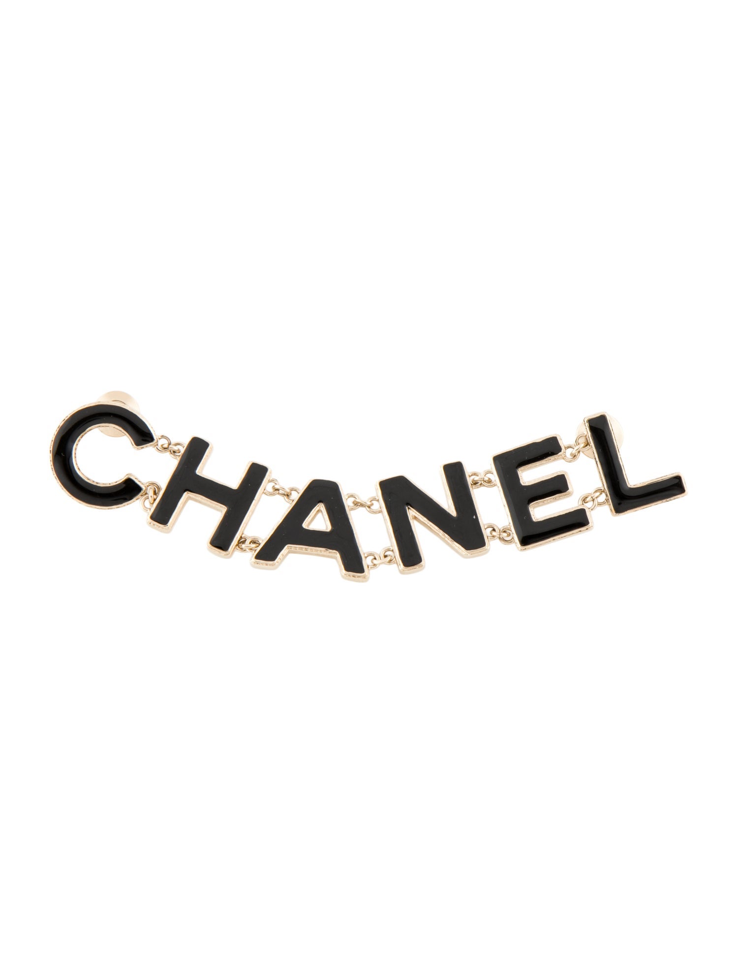 Chanel 2022 Resin 'CHANEL' Pin Brooch