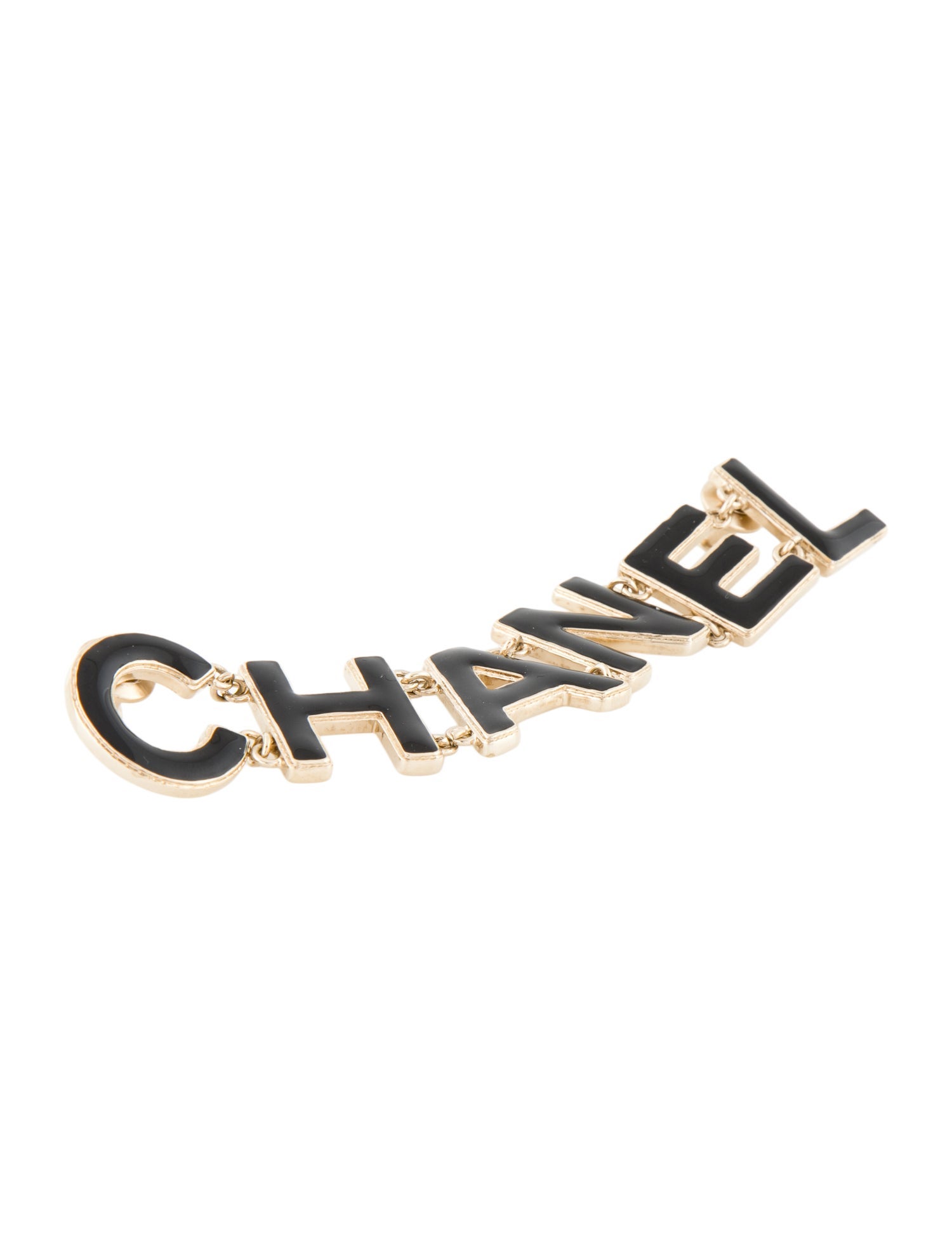 Chanel 2022 Resin 'CHANEL' Pin Brooch