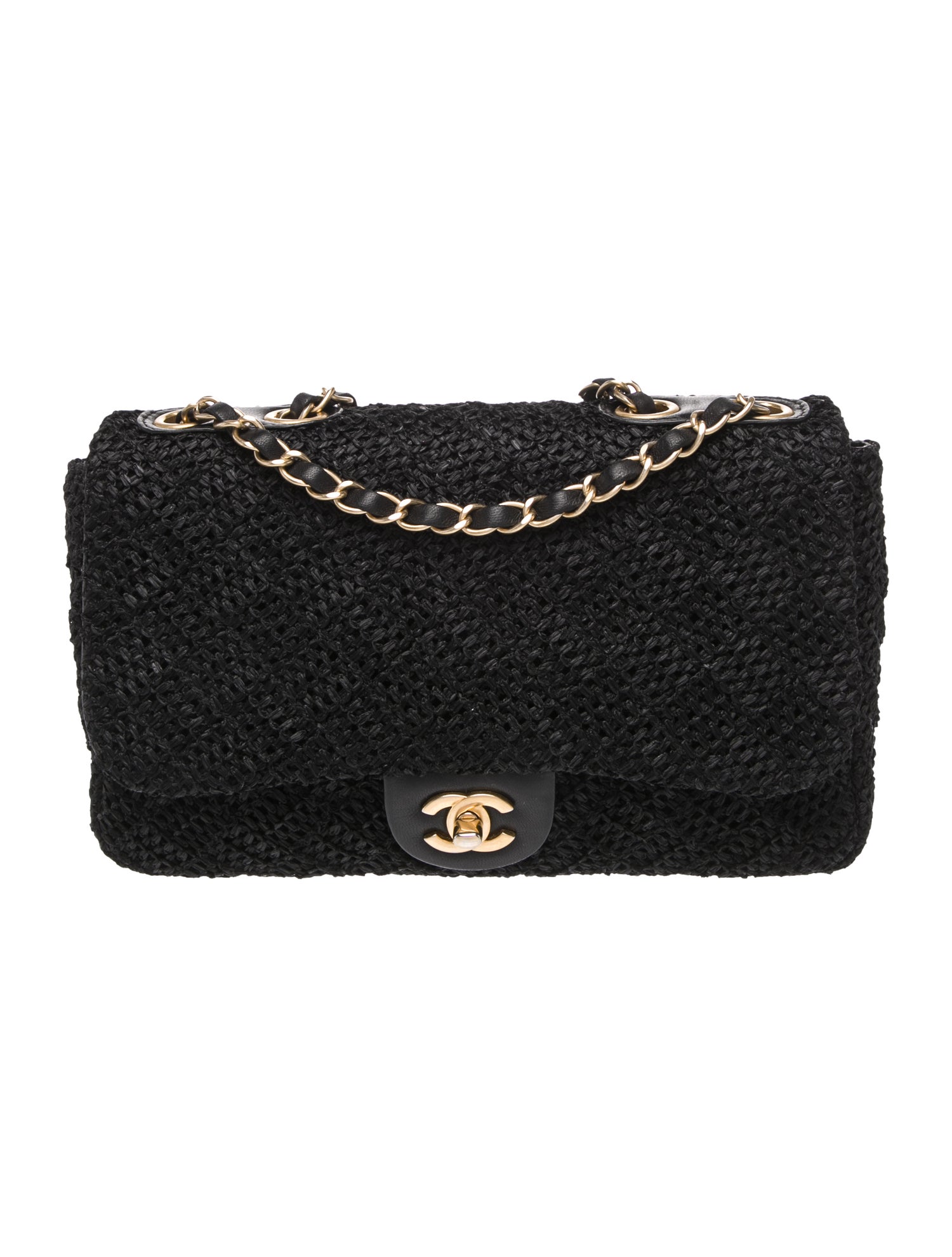 Chanel Medium Raffia Single Flap Bag