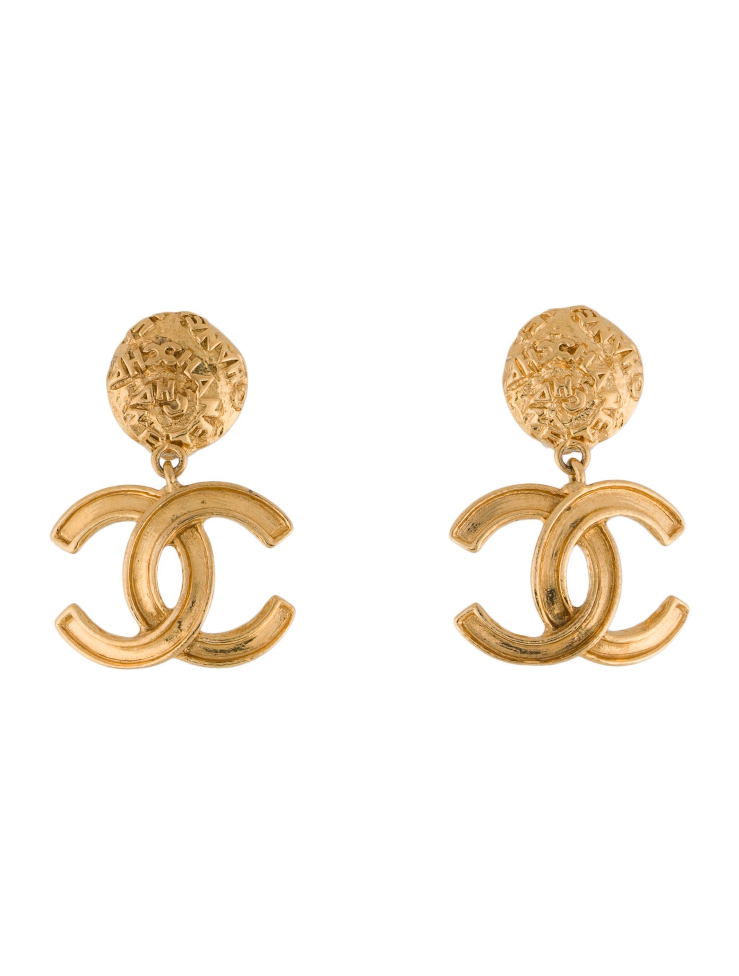Chanel Vintage CC Clip-On Earrings