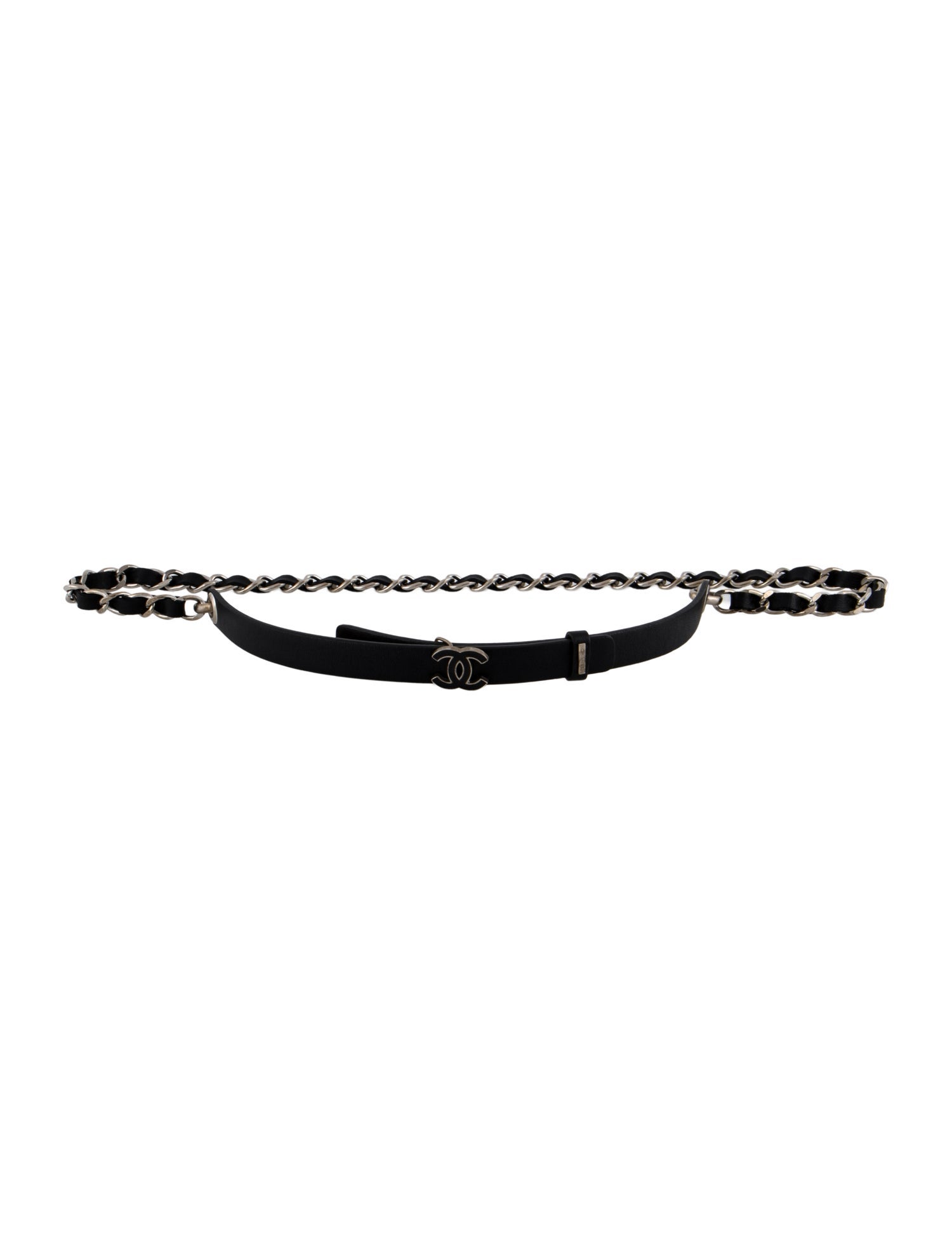 Chanel Interlocking CC Logo Skinny Chain-Link Belt