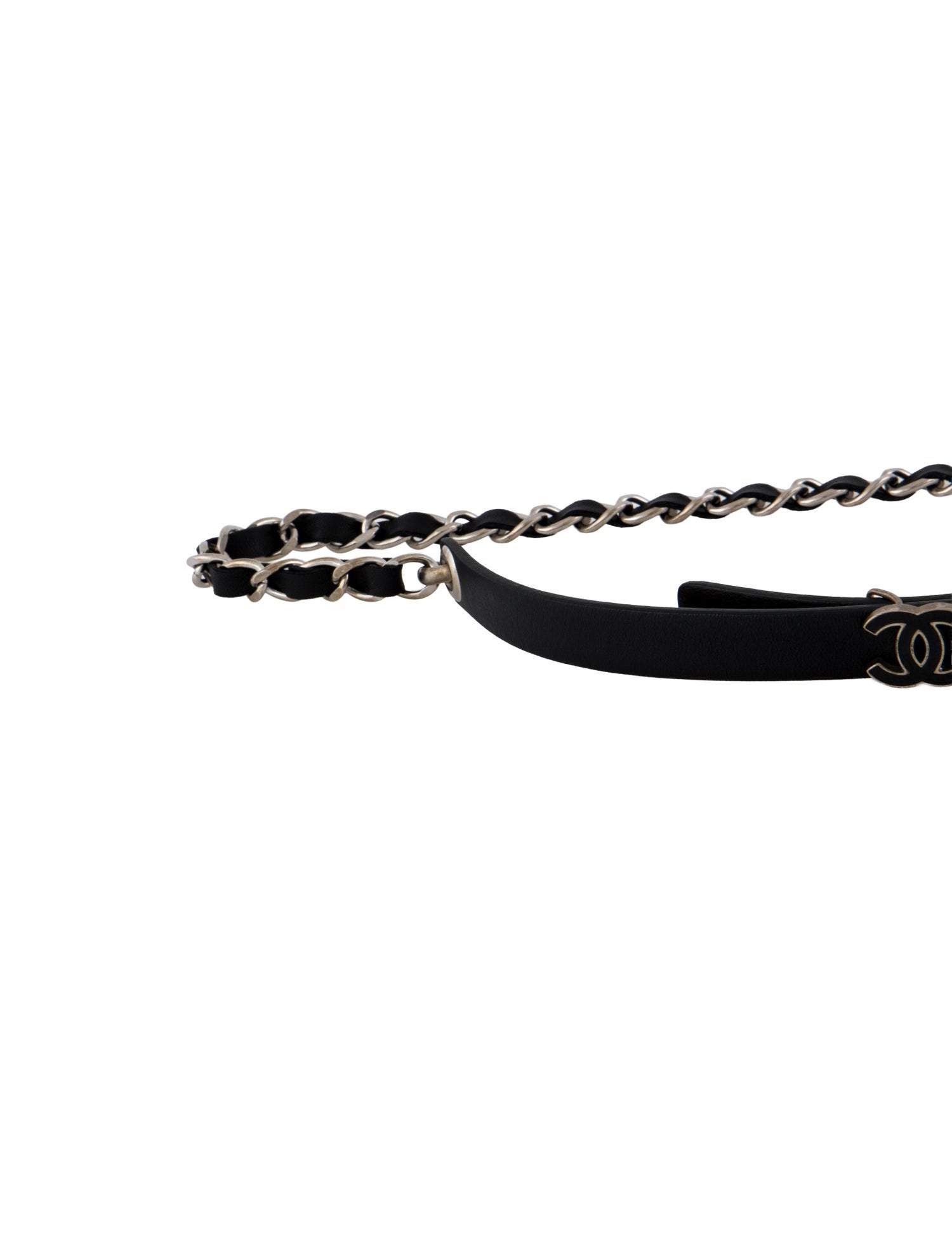 Chanel Interlocking CC Logo Skinny Chain-Link Belt