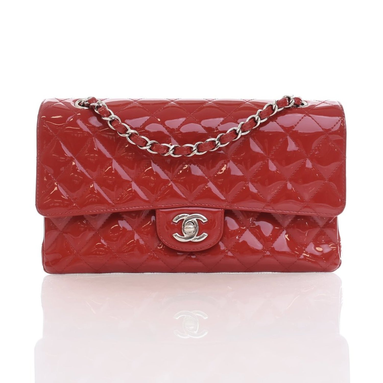 Chanel Medium Patent Classic Double Flap Bag