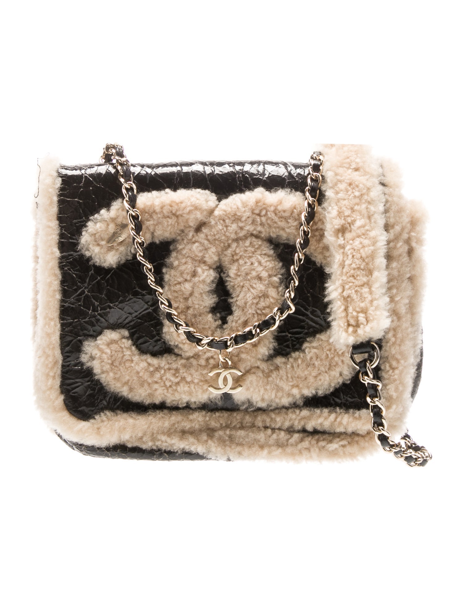 Chanel Shearling CC Mania Flap Bag
