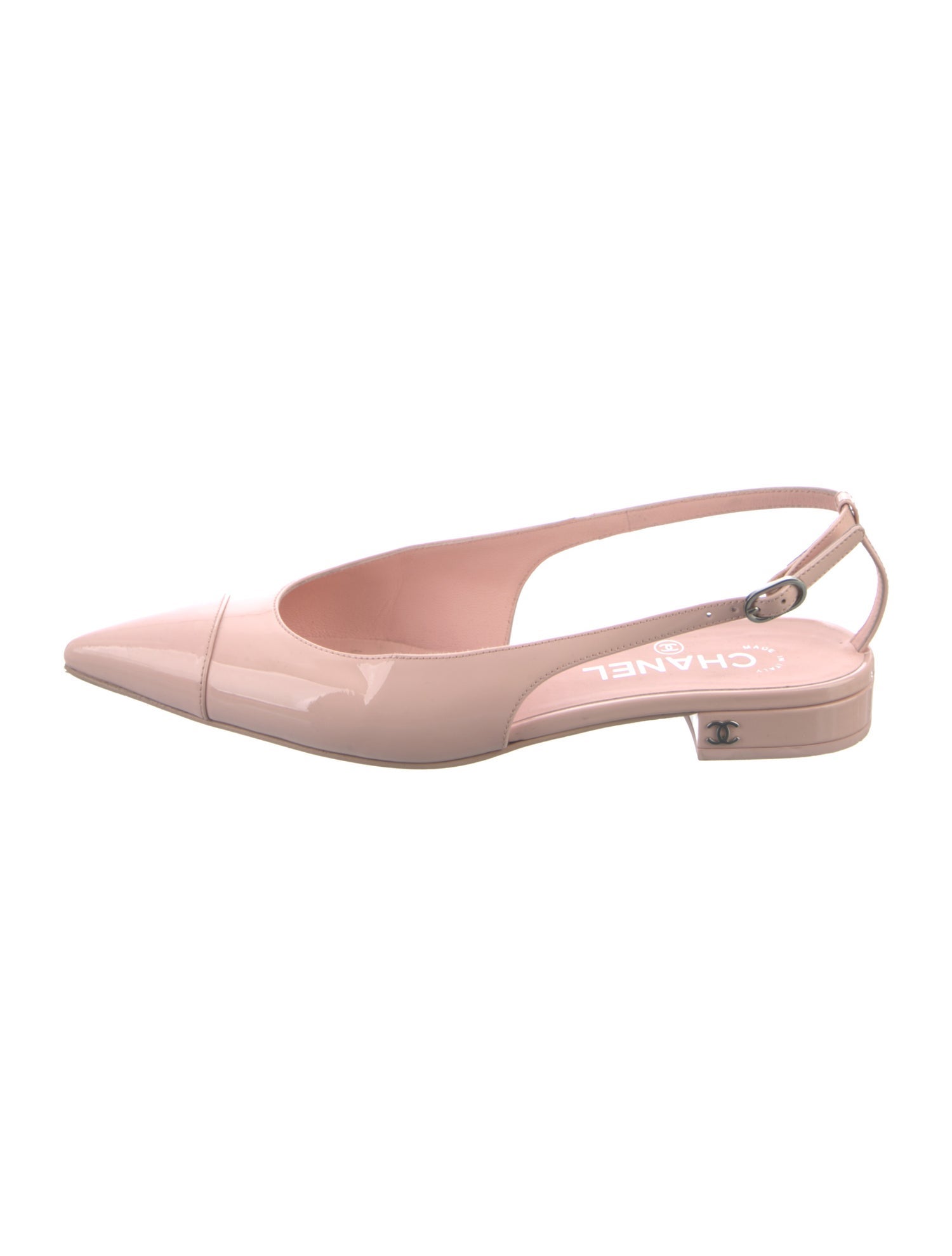 Chanel 2025 Interlocking CC Logo Slingback Flats