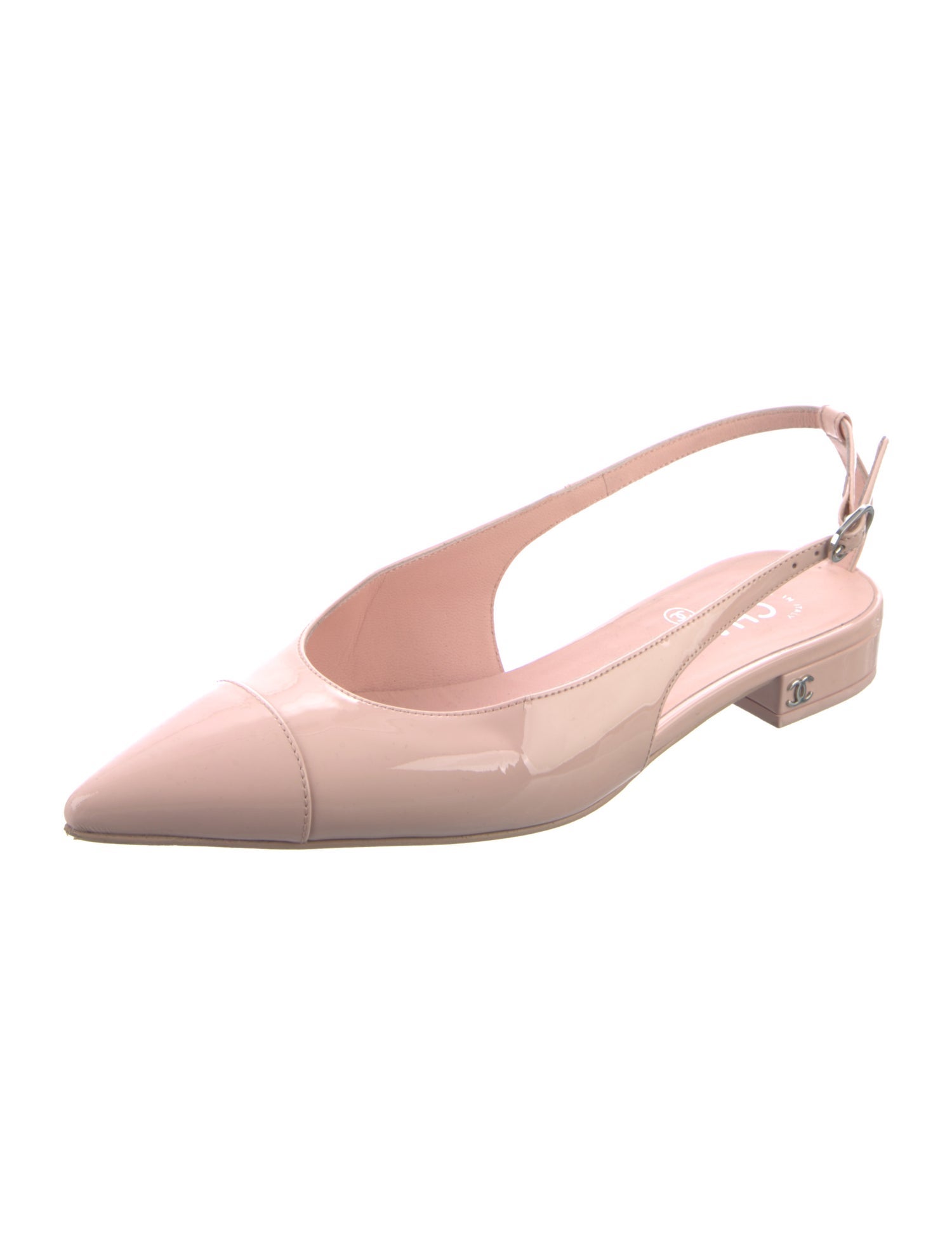 Chanel 2025 Interlocking CC Logo Slingback Flats