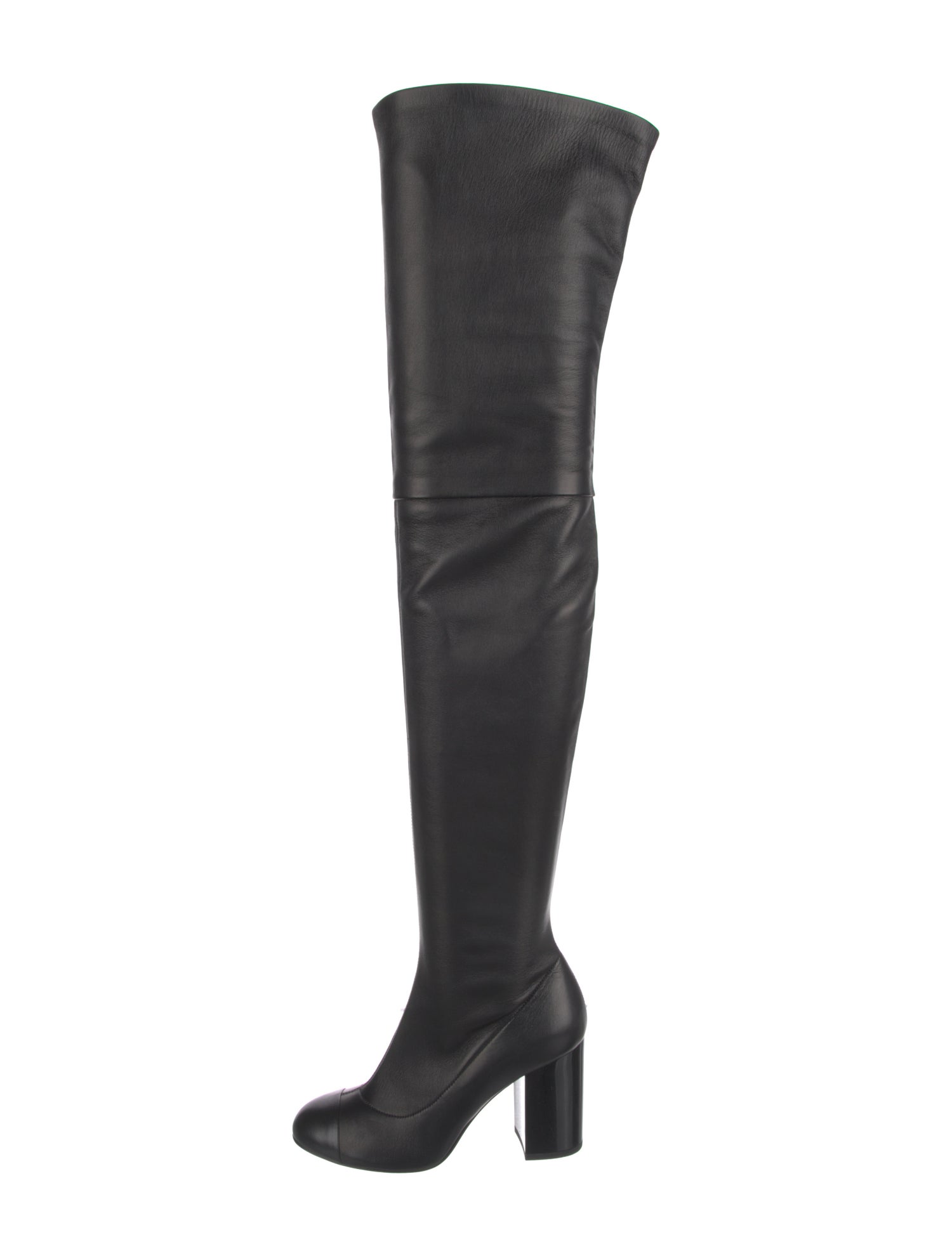 Chanel Interlocking CC Logo Leather Boots