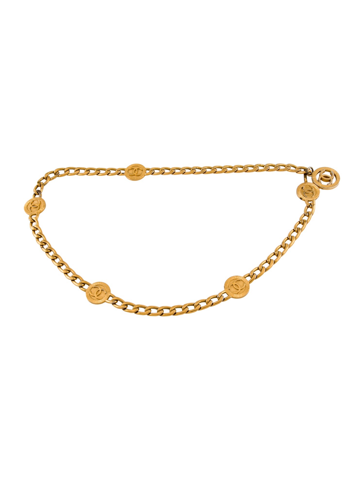 Chanel Vintage Interlocking CC Logo Chain-Link Belt