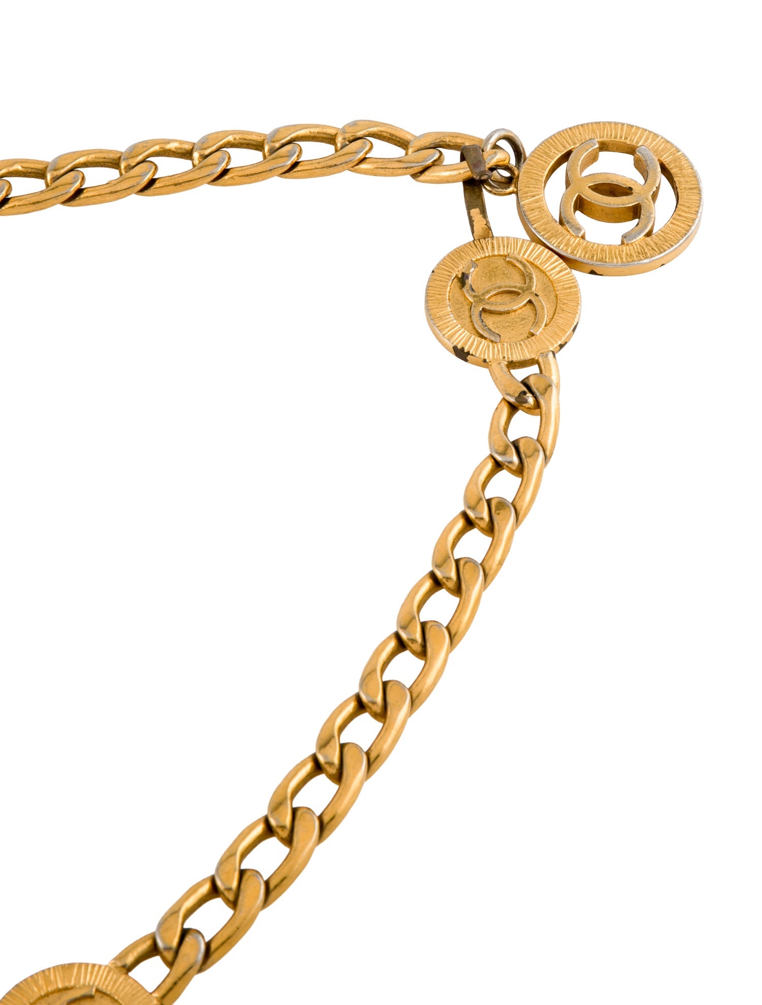 Chanel Vintage Interlocking CC Logo Chain-Link Belt
