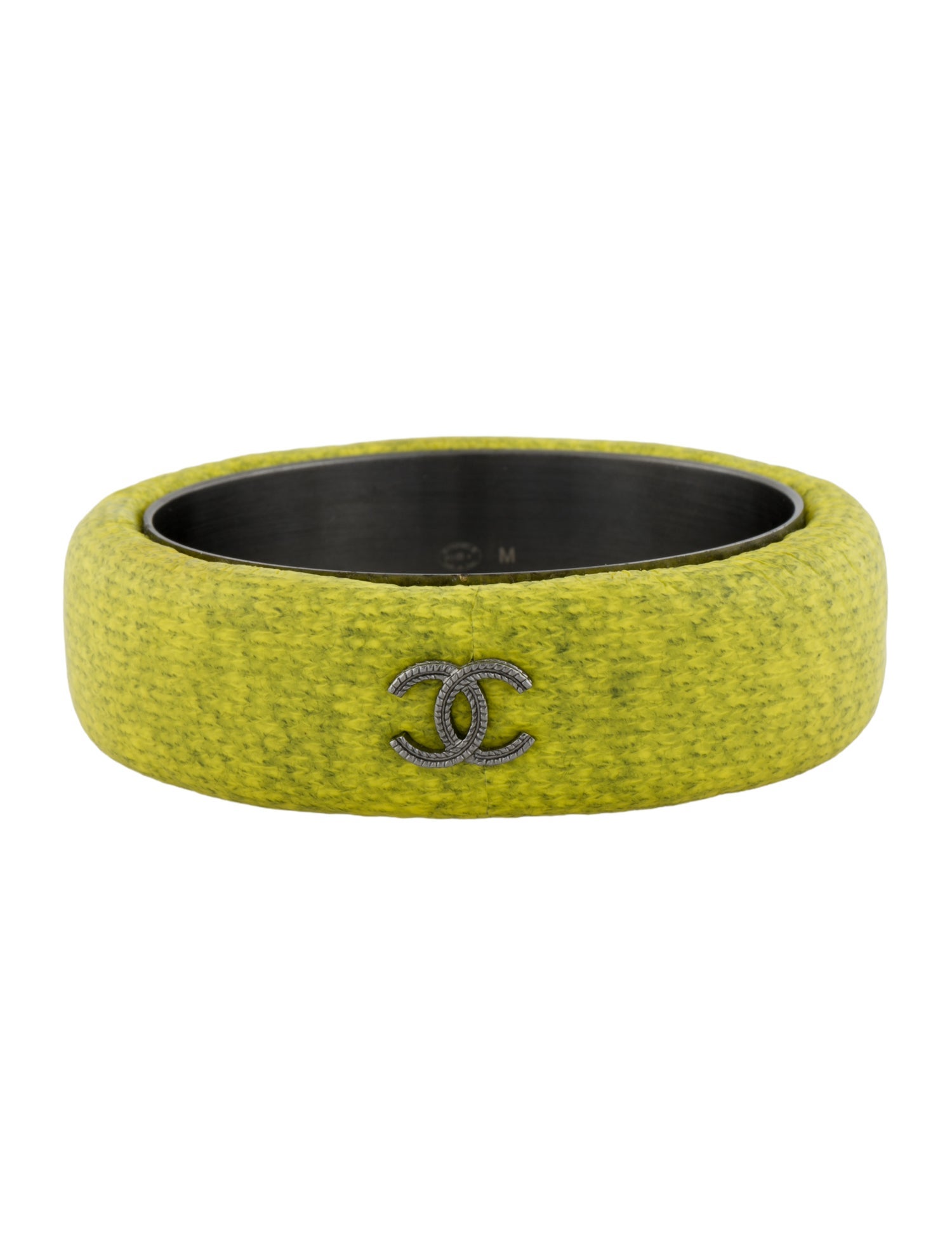 Chanel Leather CC Bangle Bracelet