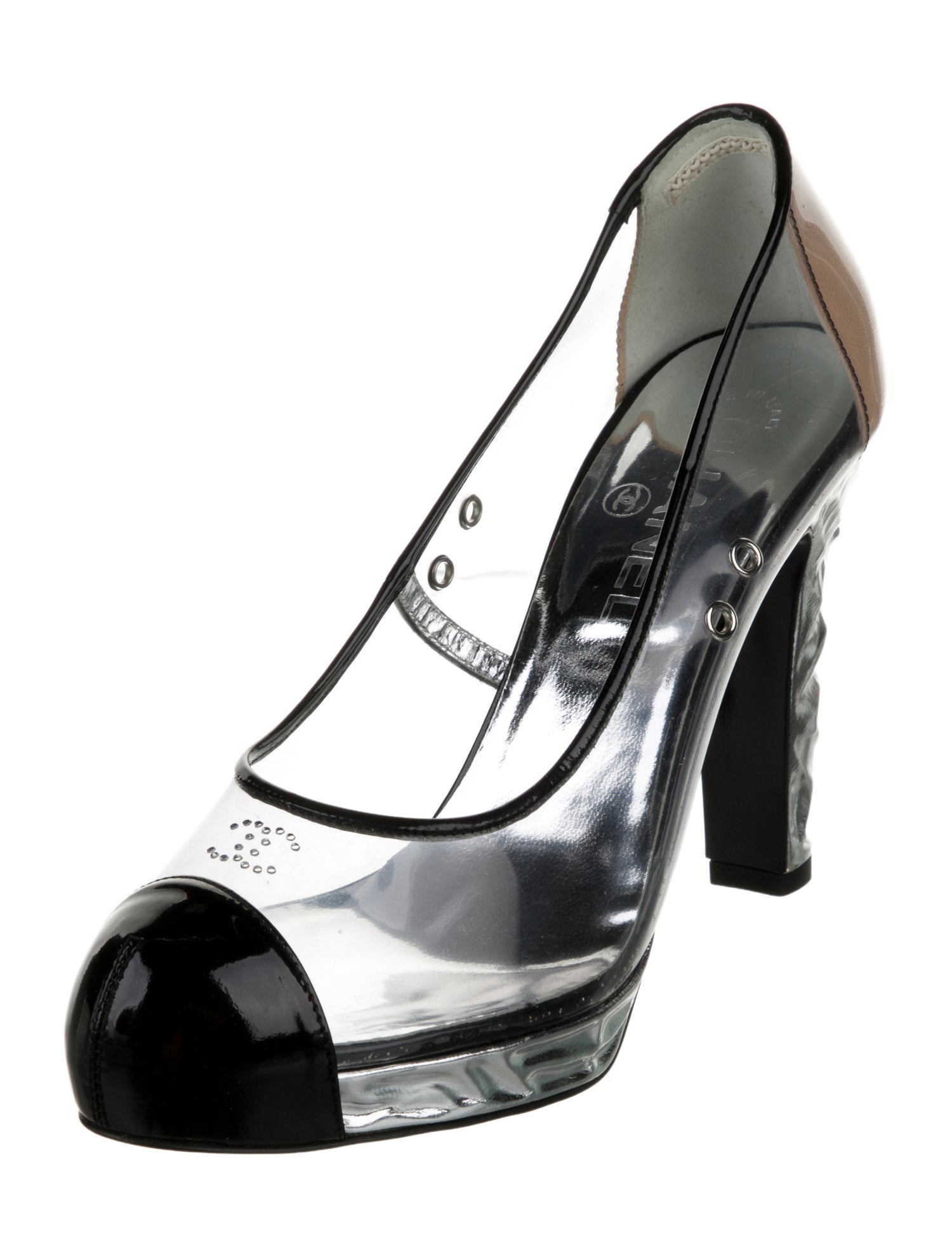 Chanel Interlocking CC Logo PVC Pumps