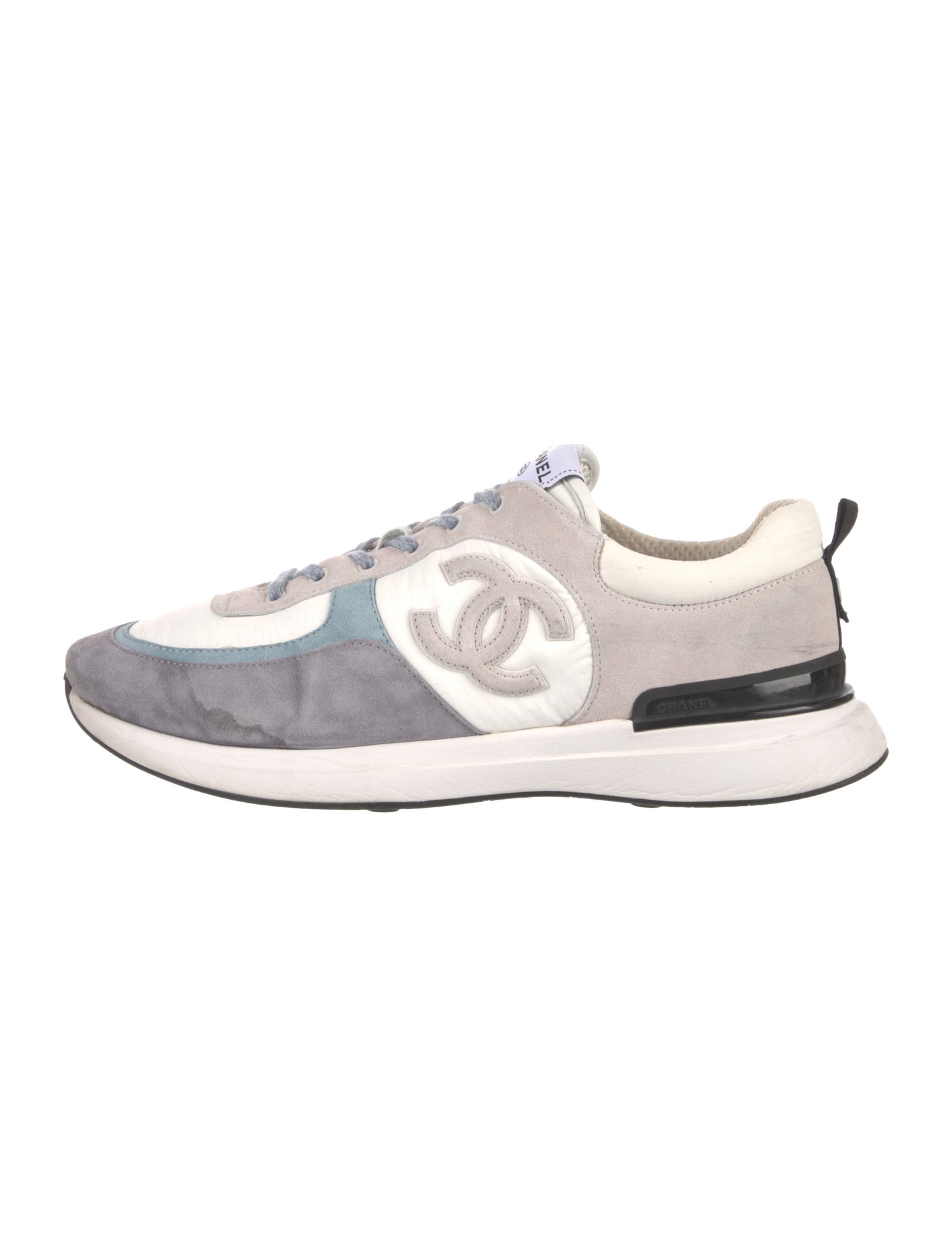 Chanel Interlocking CC Logo Suede Athletic Sneakers