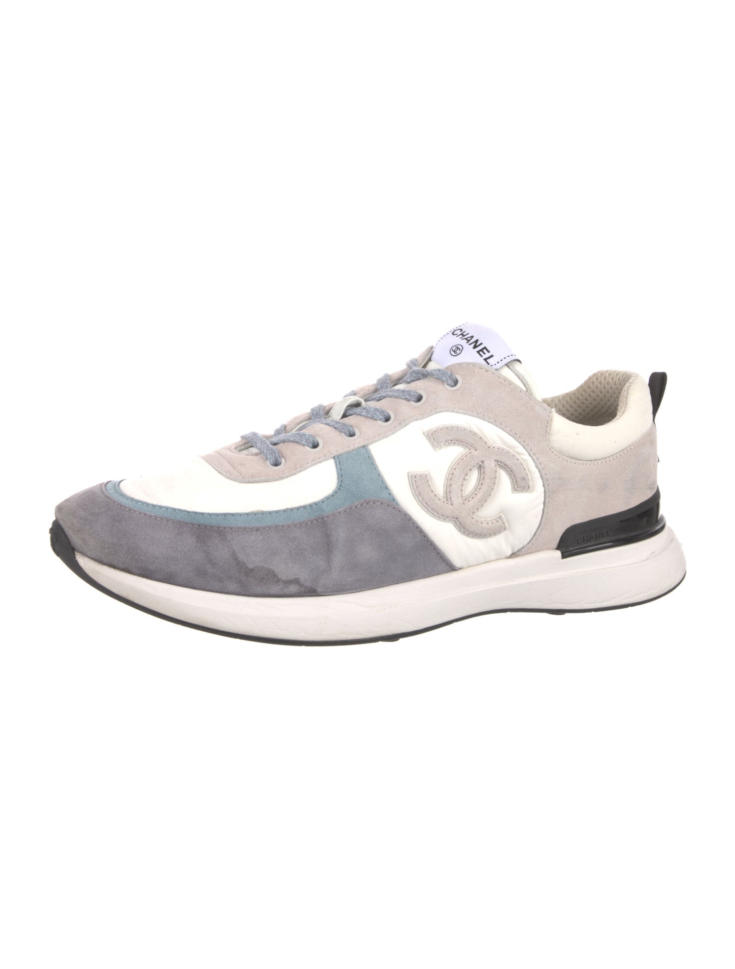 Chanel Interlocking CC Logo Suede Athletic Sneakers