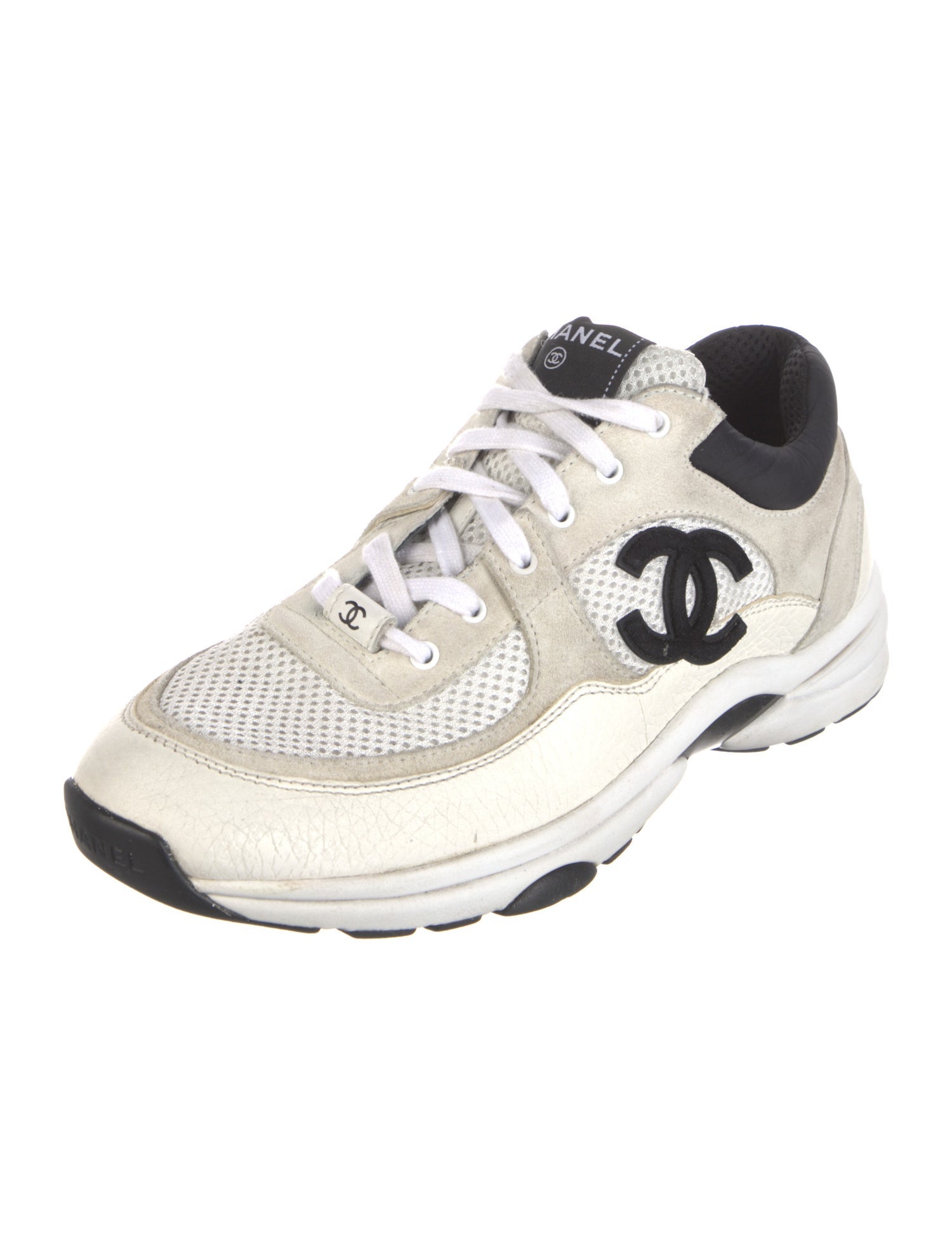 Chanel Interlocking CC Logo Mesh Sneakers