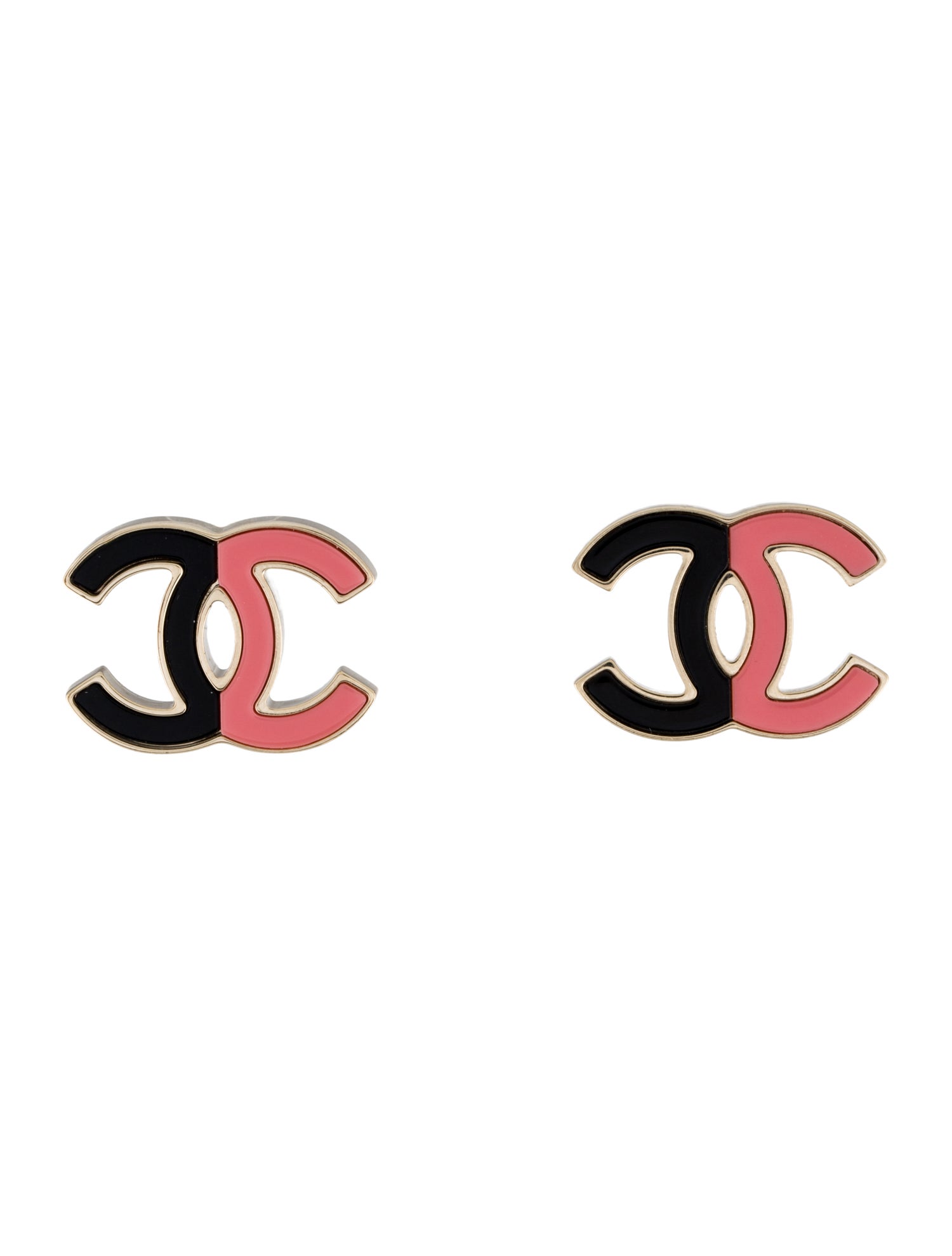 Chanel 2023 Resin CC Stud Earrings