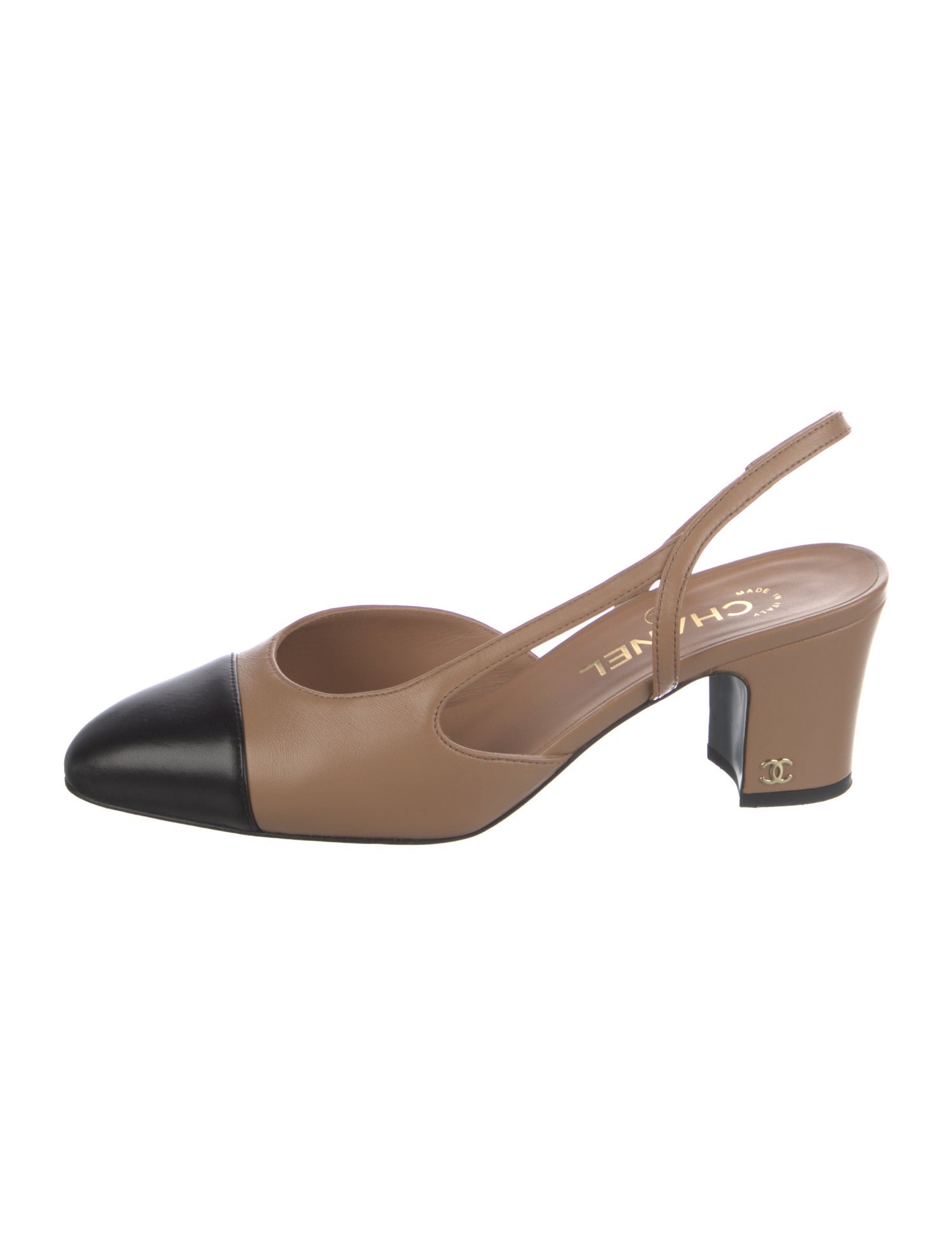 Chanel 2023 Interlocking CC Logo Slingback Pumps