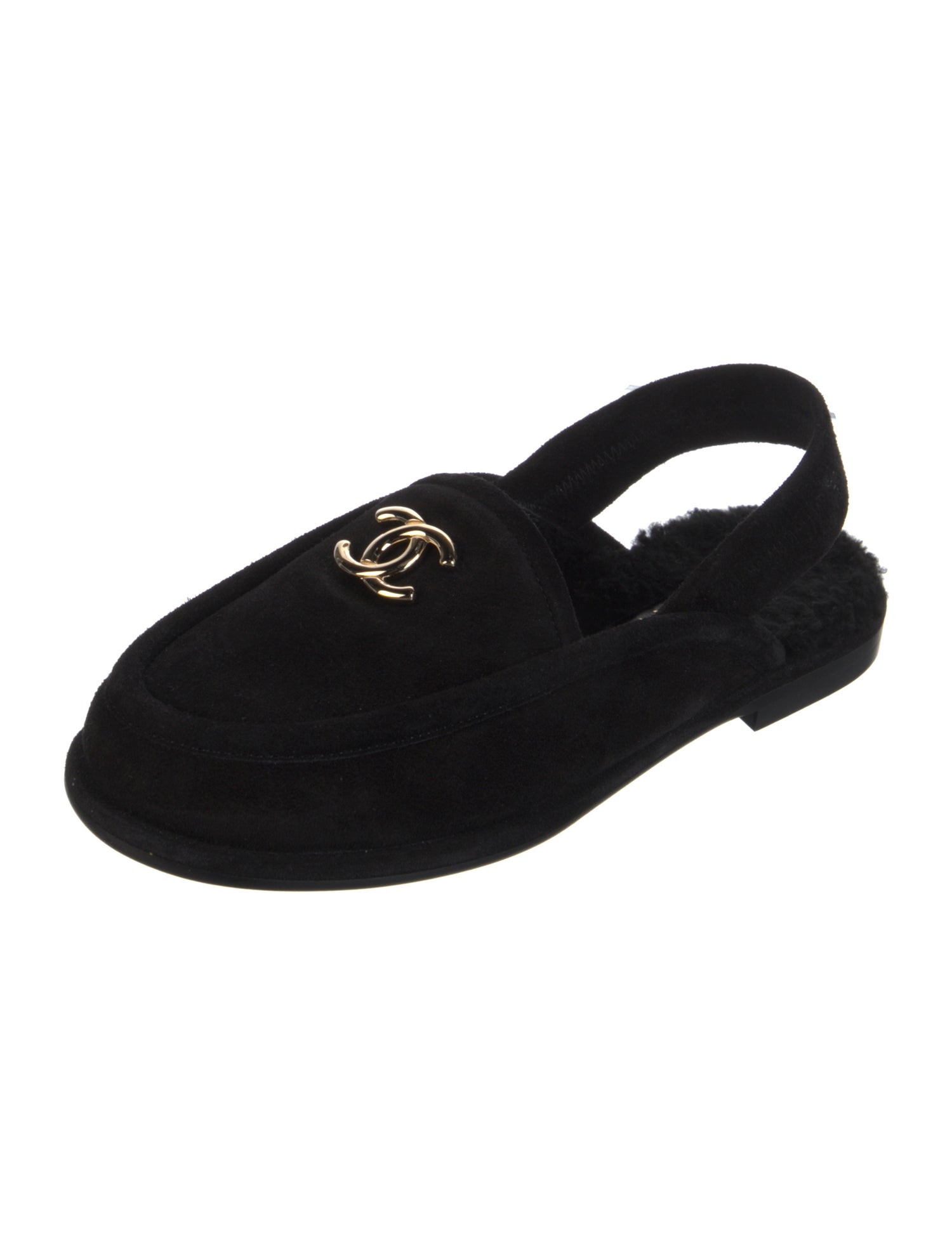 Chanel 2025 Interlocking CC Logo Slingback Flats