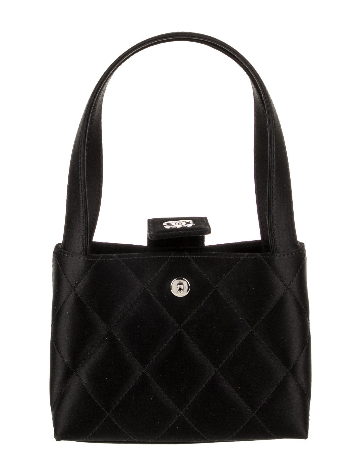 Chanel Satin Quilted CC Handle Bag