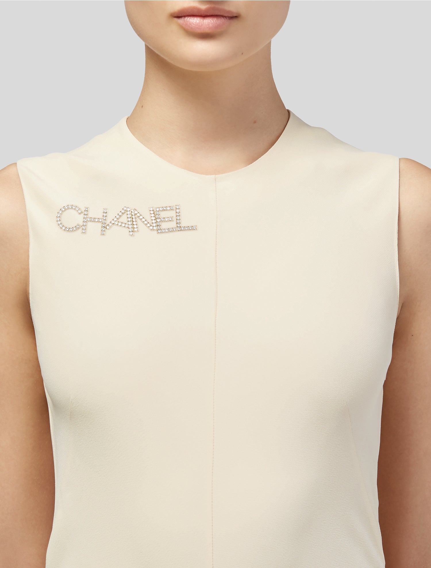 Chanel Strass Spell Letters Brooch Set