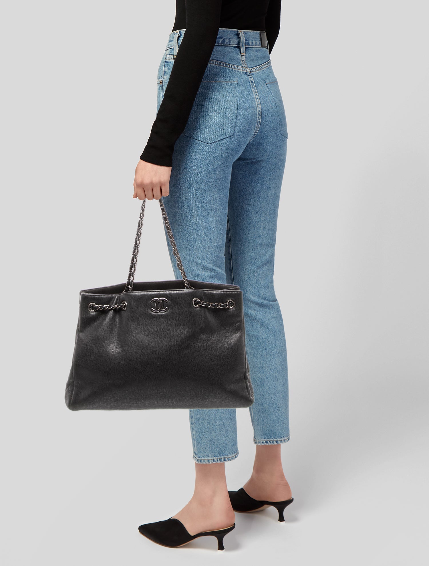 Chanel Woven Chain Shopping Tote