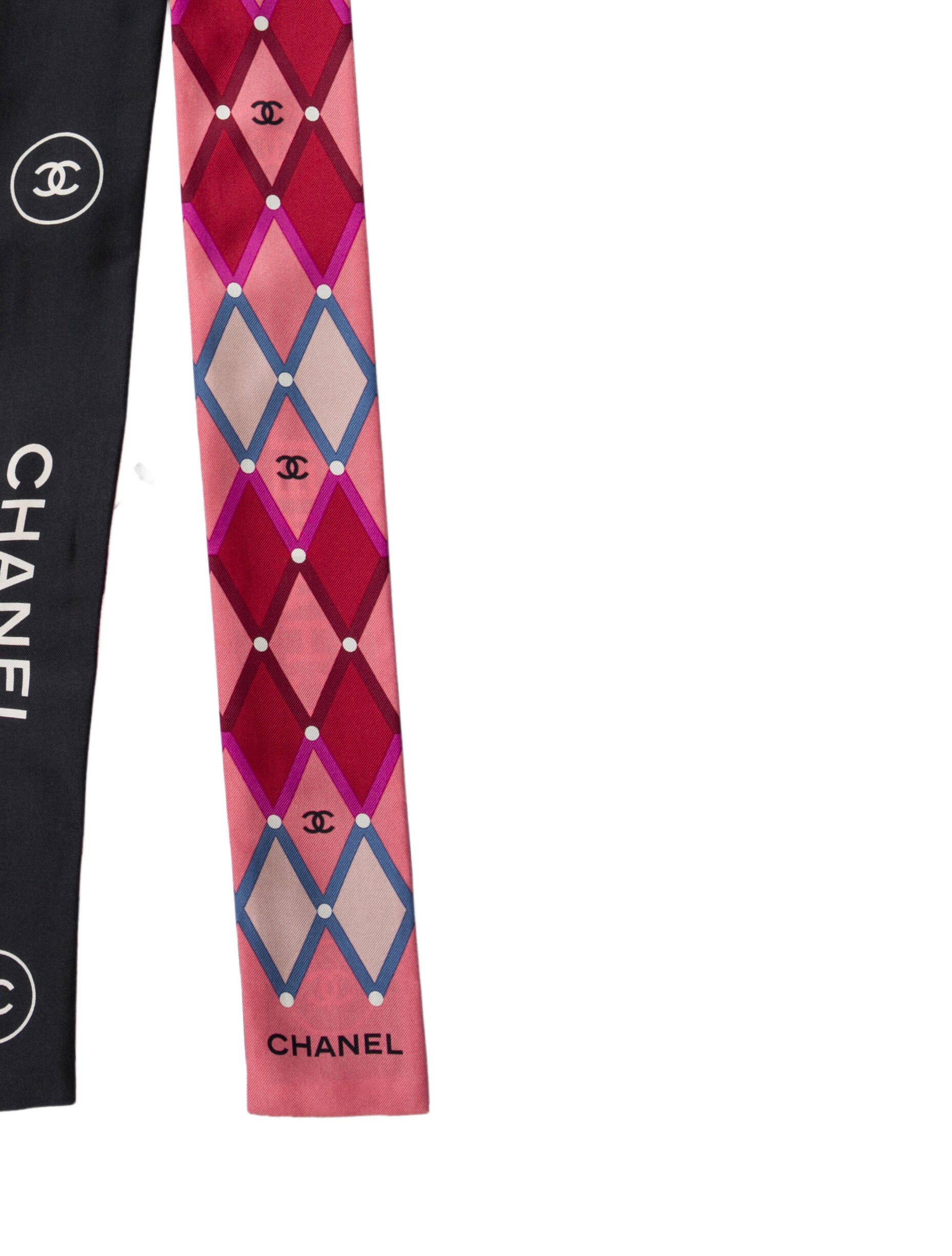 Chanel Silk Interlocking CC Logo Bandeau