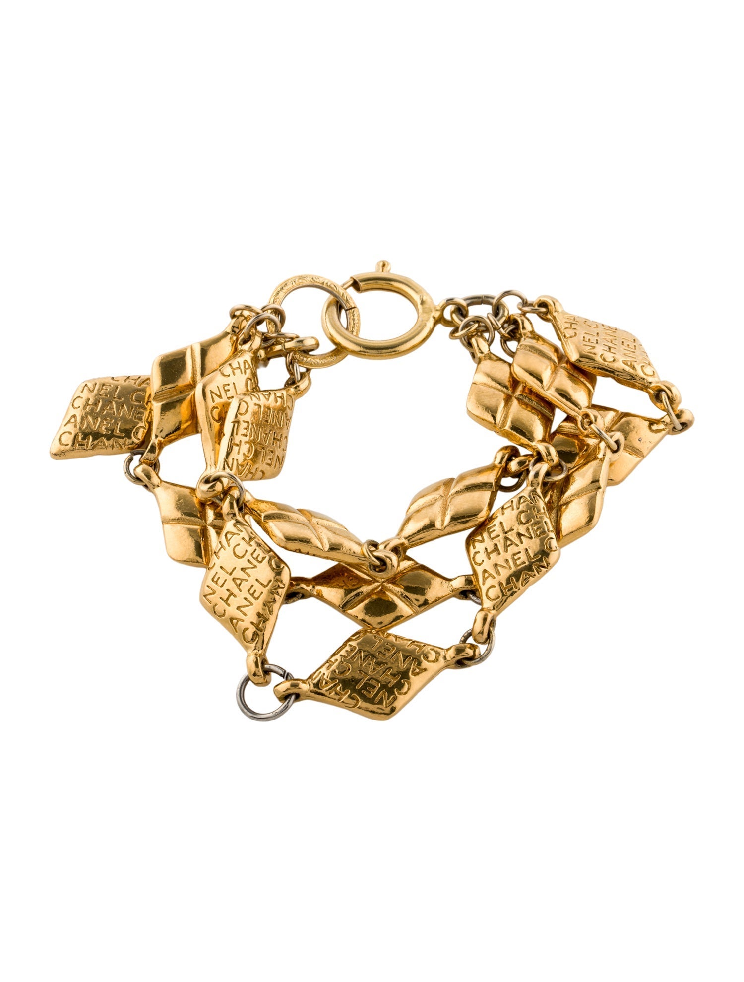 Chanel Vintage Quilted Multi-strand Bracelet