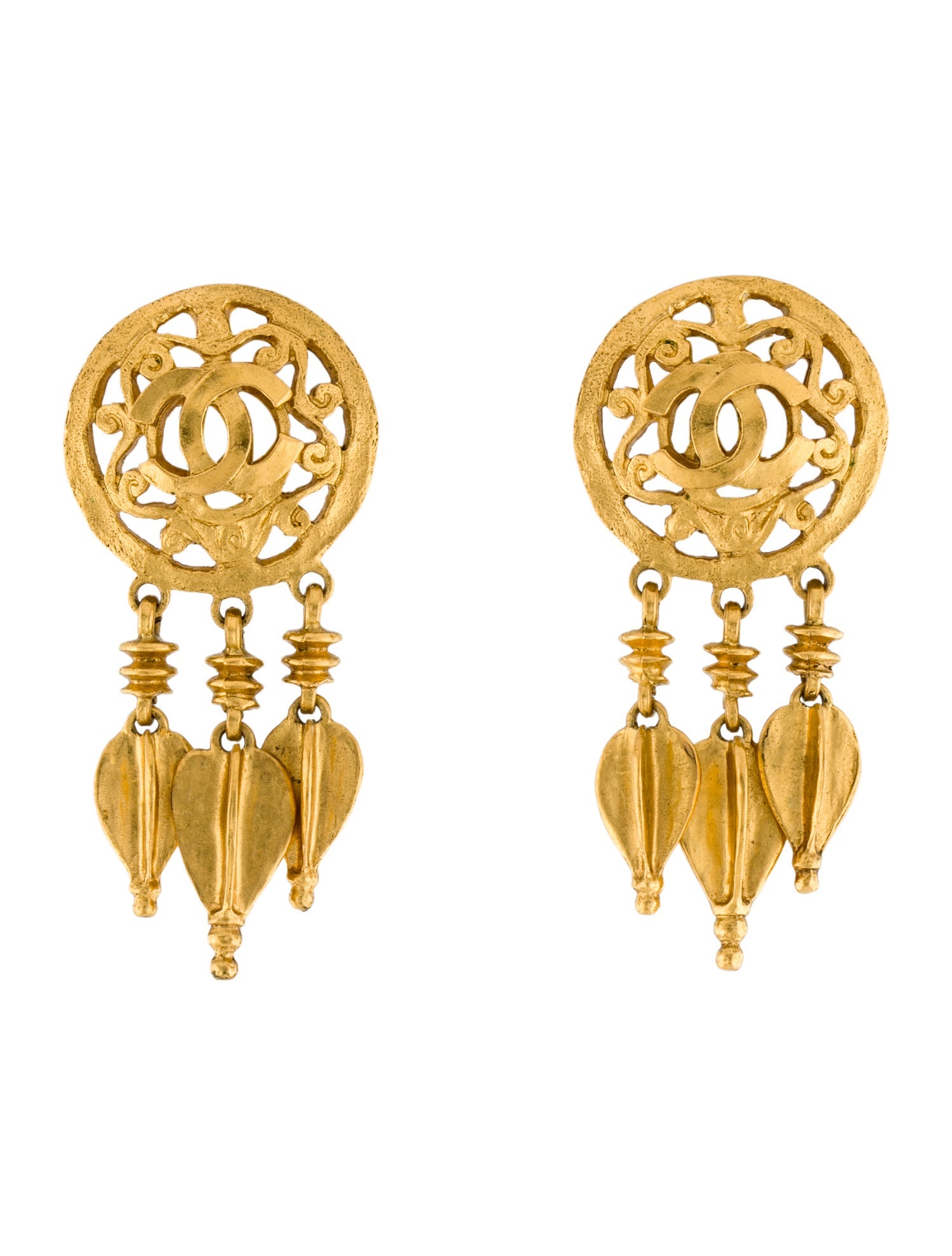 Chanel Vintage CC Clip-On Earrings