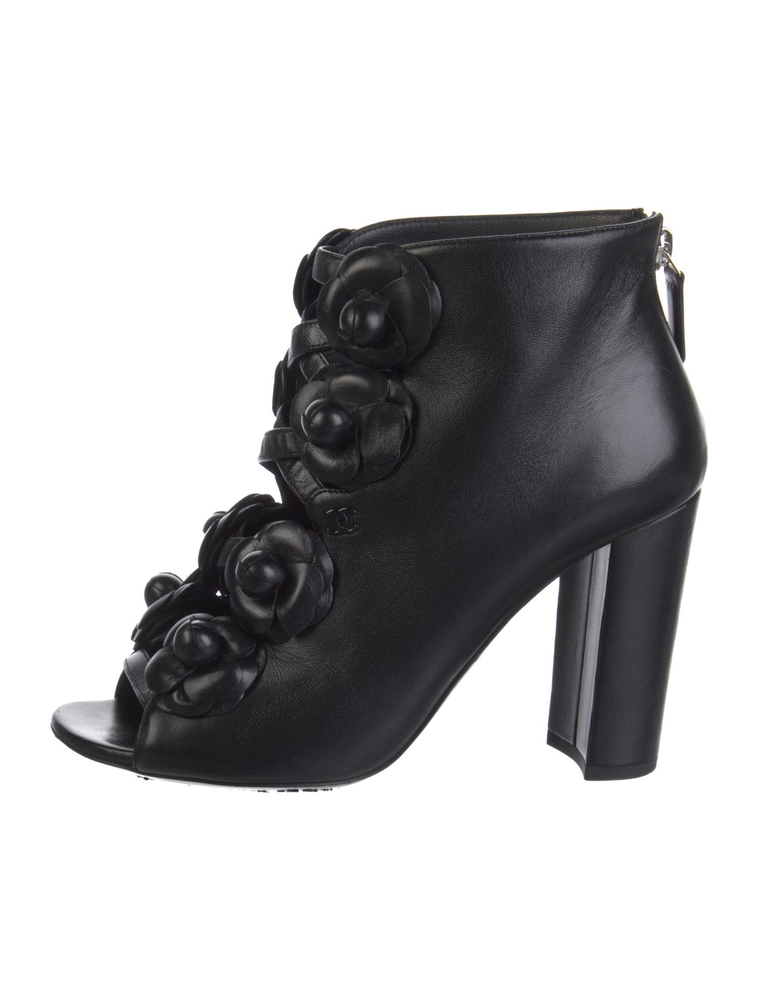 Chanel 2017 Interlocking CC Logo Lace-Up Boots