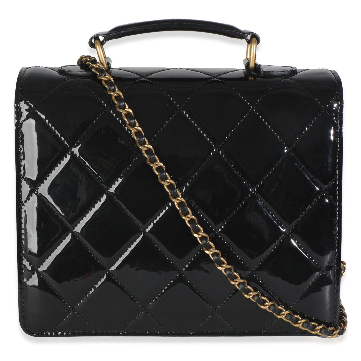 Chanel Interlocking CC Accordion Pushlock Flap