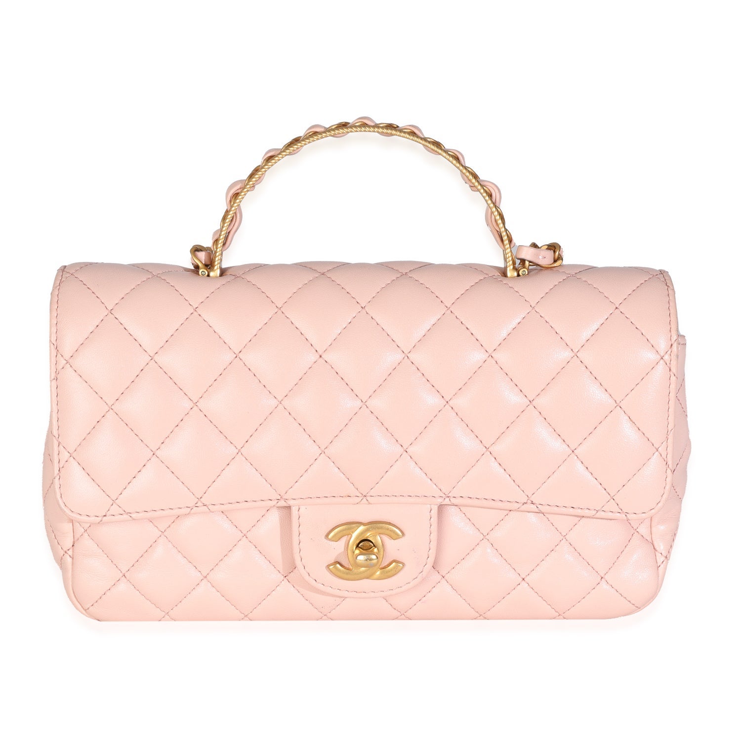 Chanel Interlocking CC Top Handle Flap Small